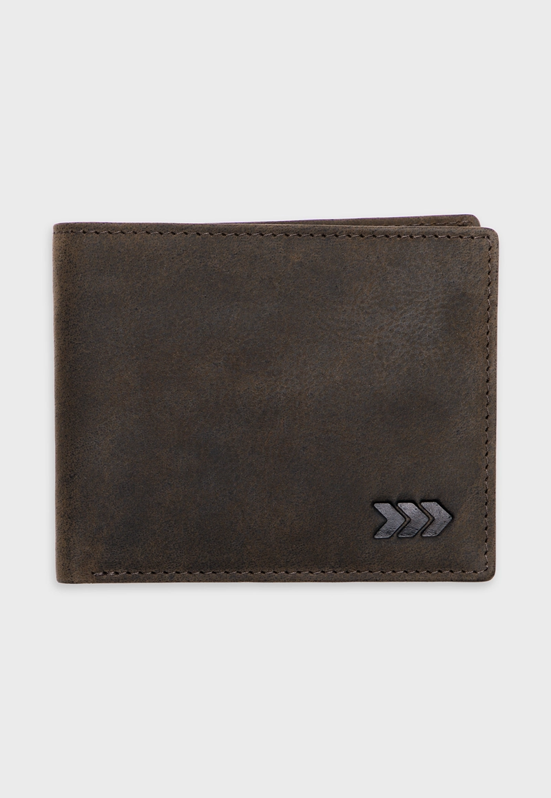 BILLETERA CUERO CAFE  ARROW - 1