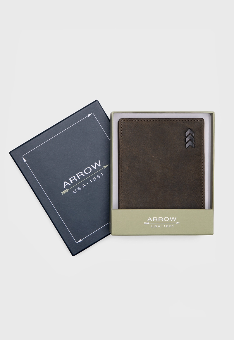 BILLETERA CUERO CAFE  ARROW - 6