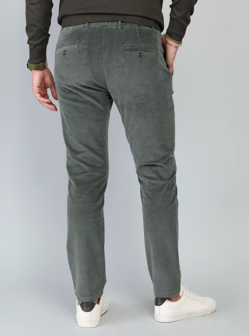 PANTALON COTELE  SPANDEX REGULAR FIT VERDE ARROW - 2