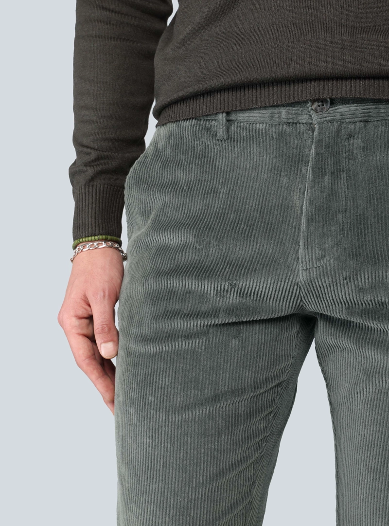 PANTALON COTELE  SPANDEX REGULAR FIT VERDE ARROW - 3