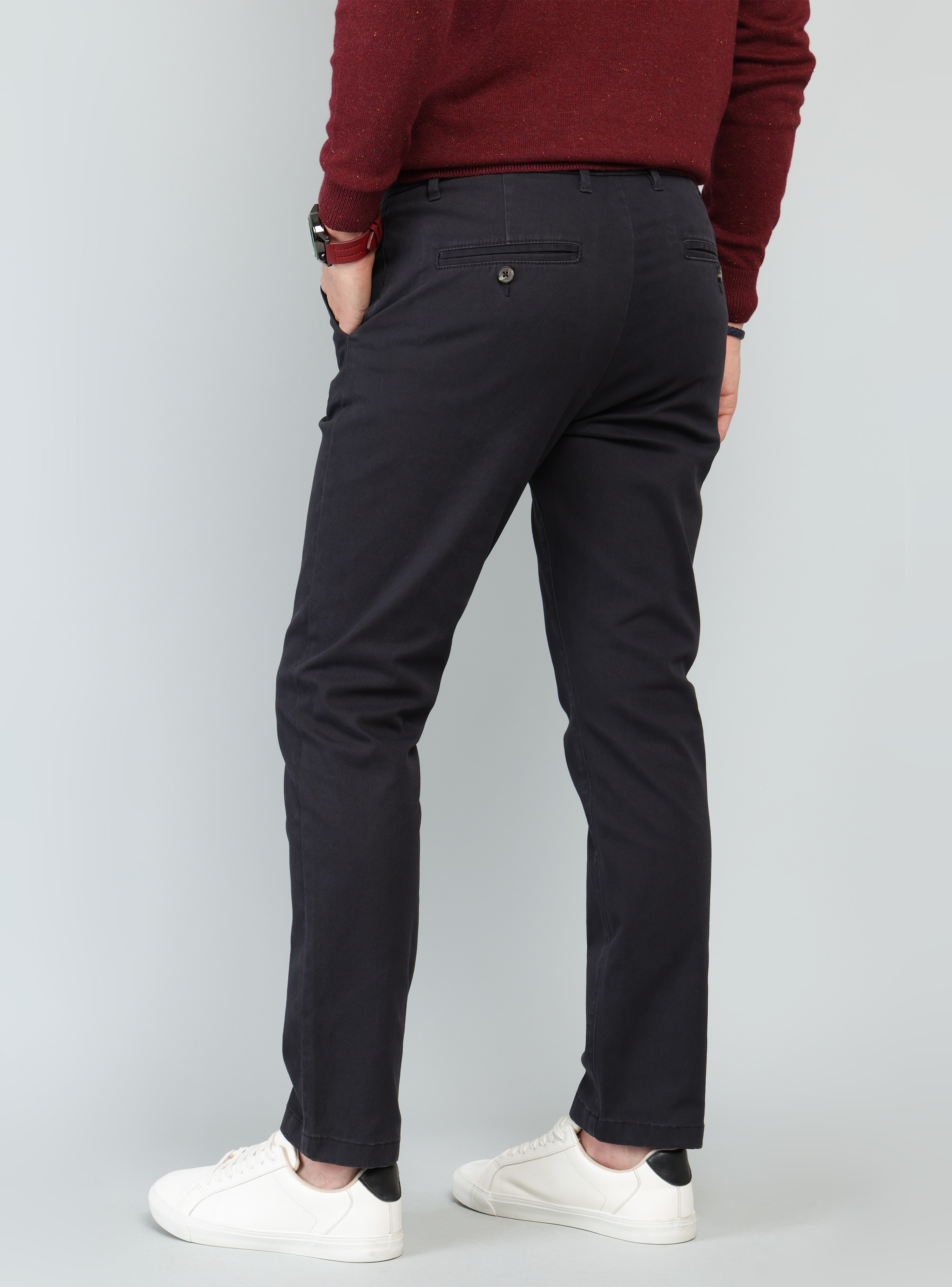 PANTALON CHINO SPANDEX REGULAR FIT AZUL MARINO ARROW - 2
