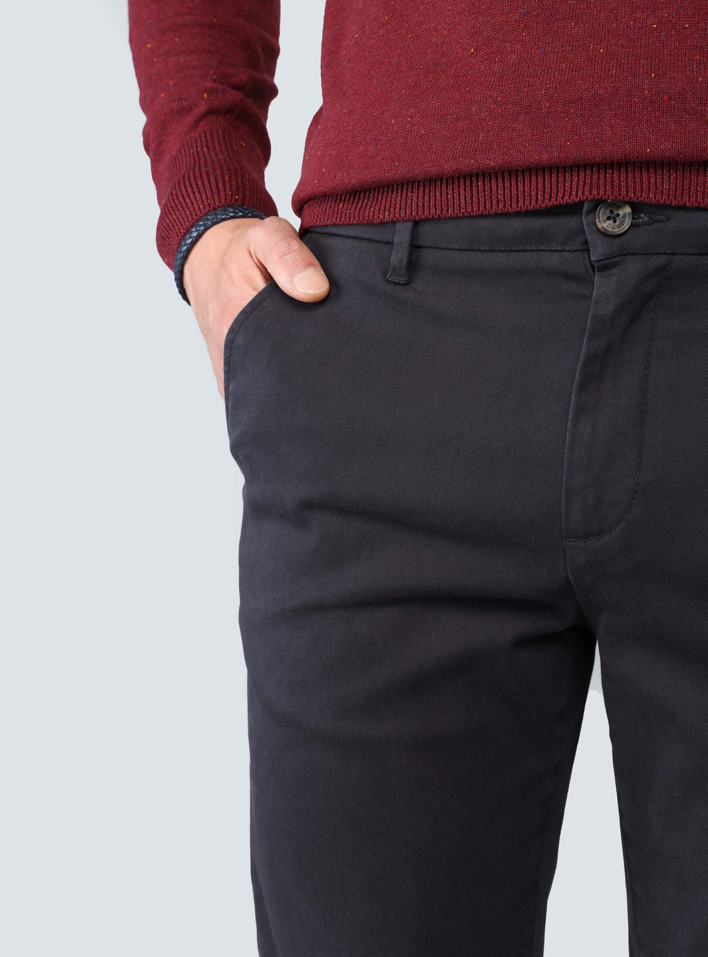 PANTALON CHINO SPANDEX REGULAR FIT AZUL MARINO ARROW - 3