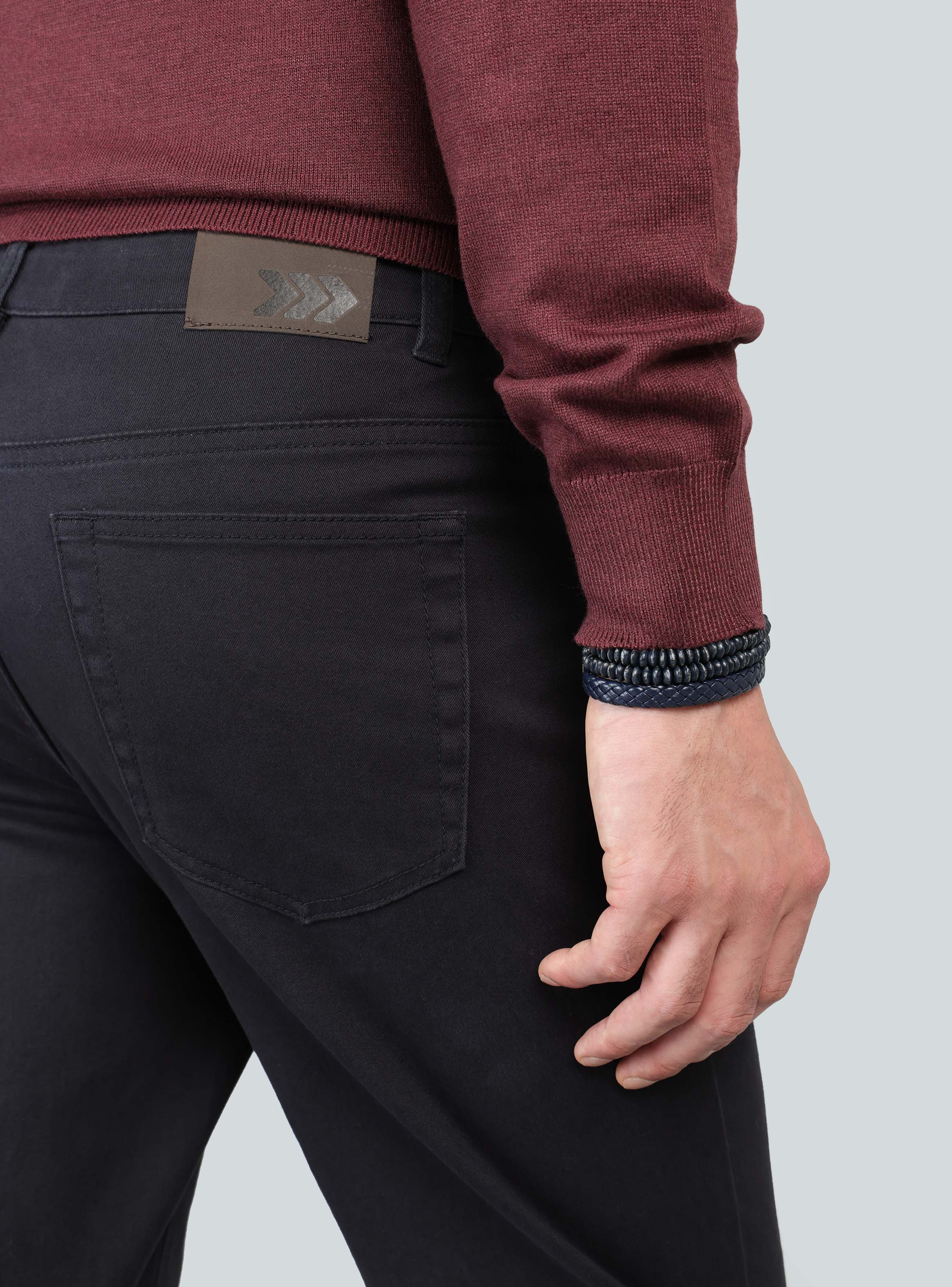 PANTALON 5 POCKET SPANDEX REGULAR FIT AZUL MARINO ARROW - 5