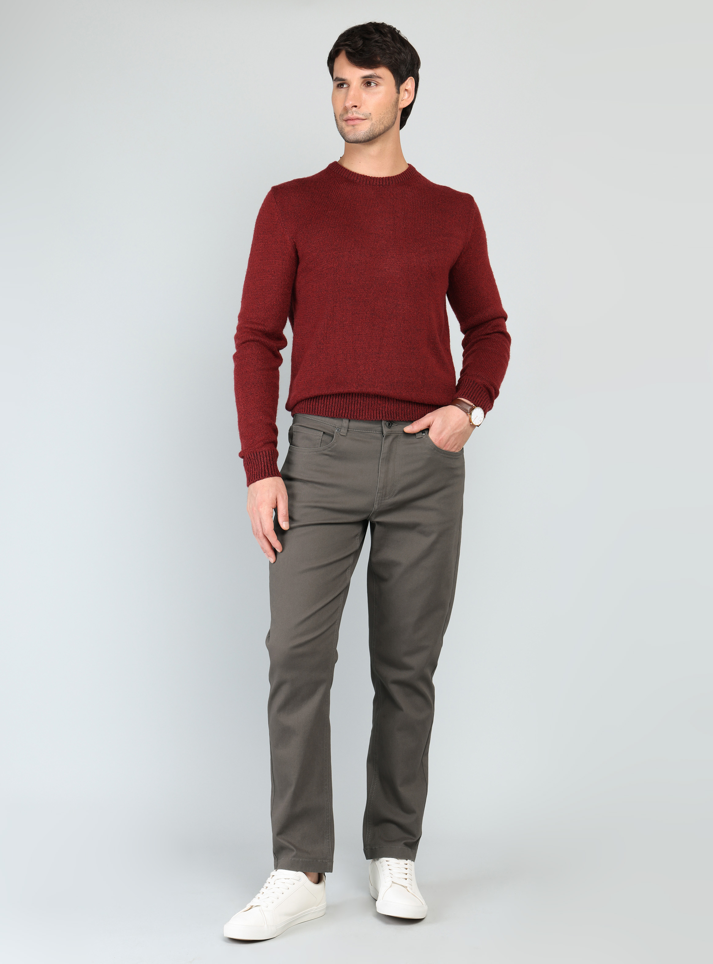 PANTALON 5 POCKET SPANDEX REGULAR FIT CAFE  ARROW - 4