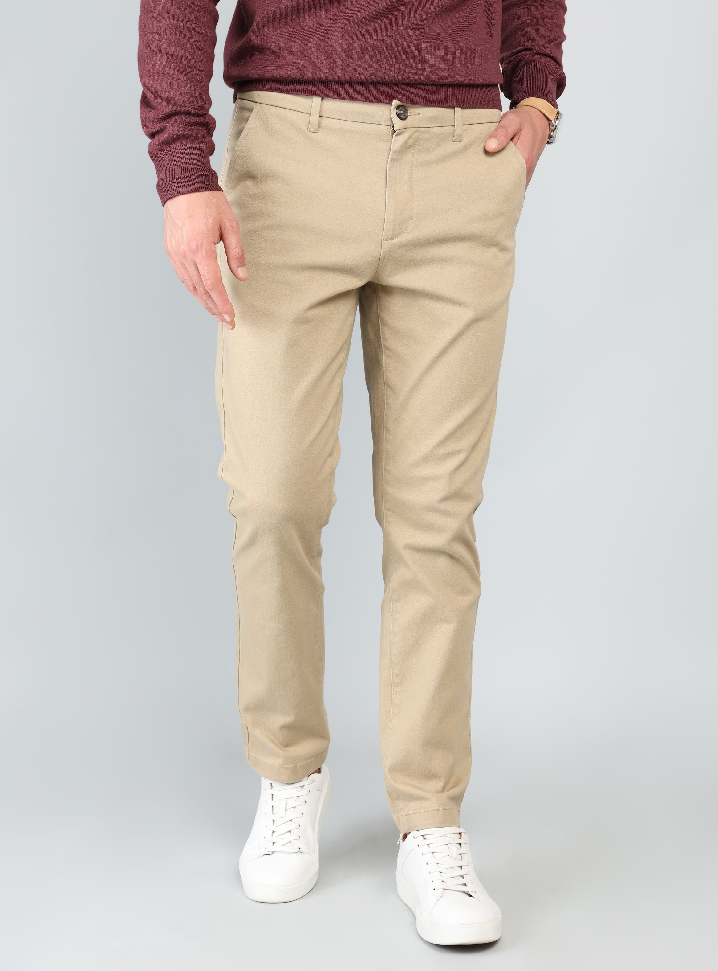 PANTALON CHINO SPANDEX REGULAR FIT BEIGE ARROW - 1