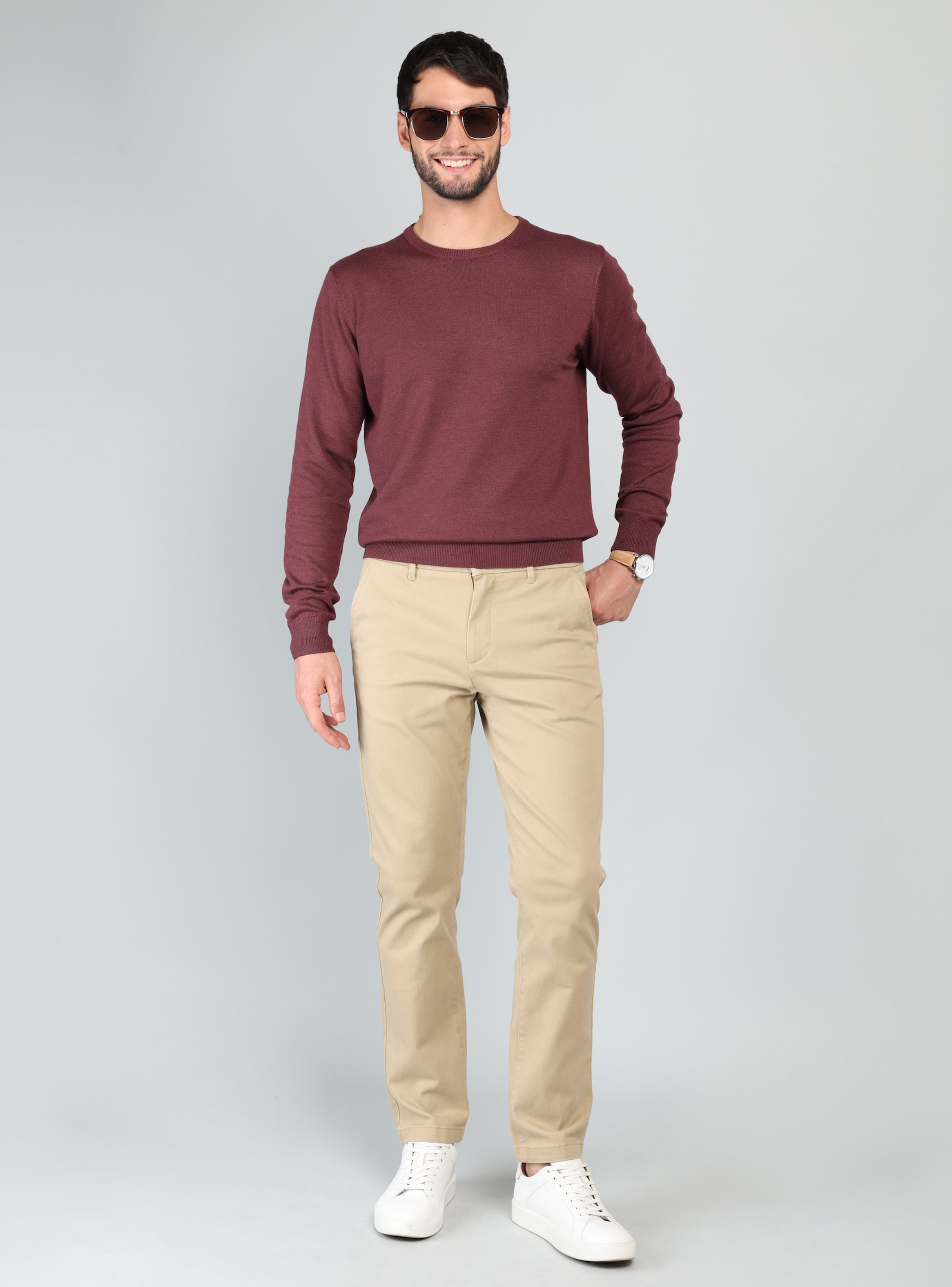 PANTALON CHINO SPANDEX REGULAR FIT BEIGE ARROW - 4