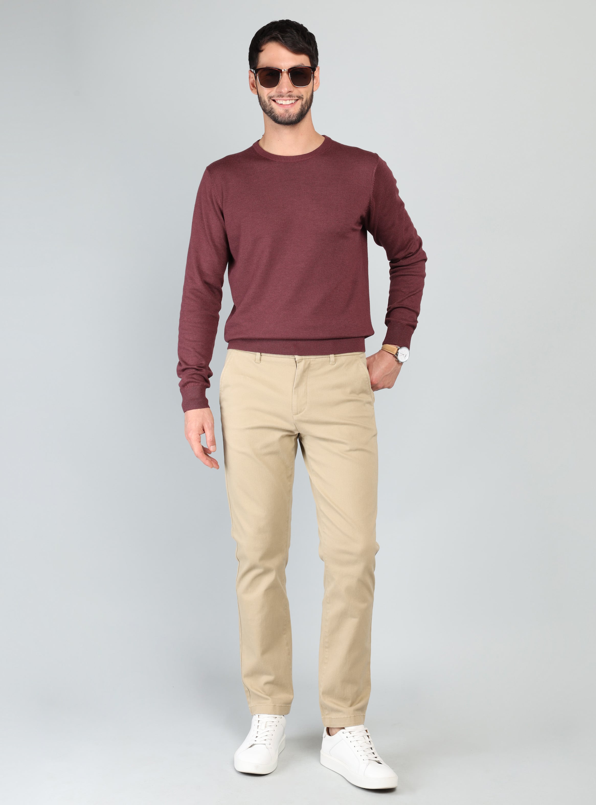 PANTALON CHINO SPANDEX REGULAR FIT BEIGE ARROW - 4