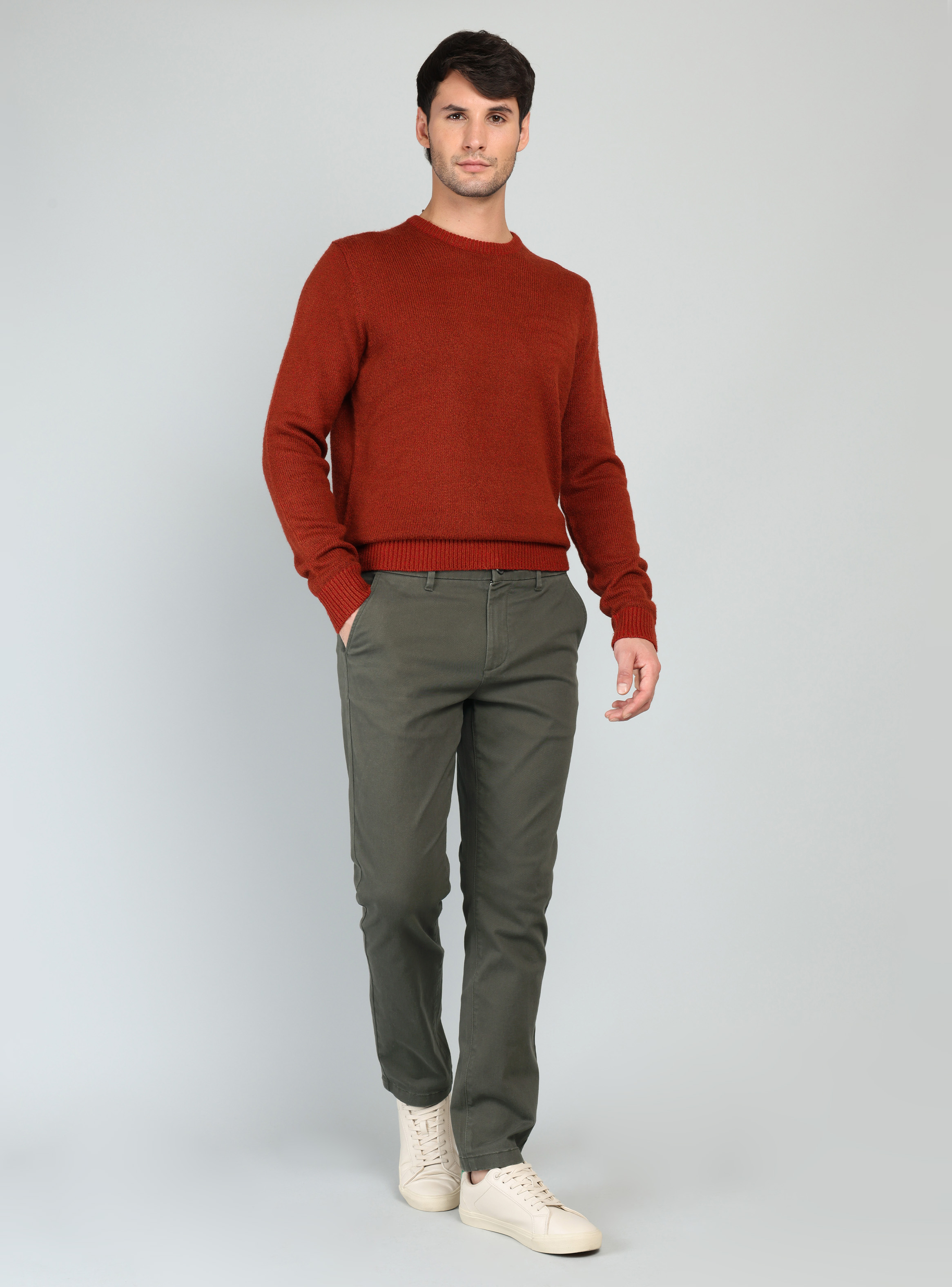PANTALON CHINO SPANDEX REGULAR FIT OLIVA ARROW - 4