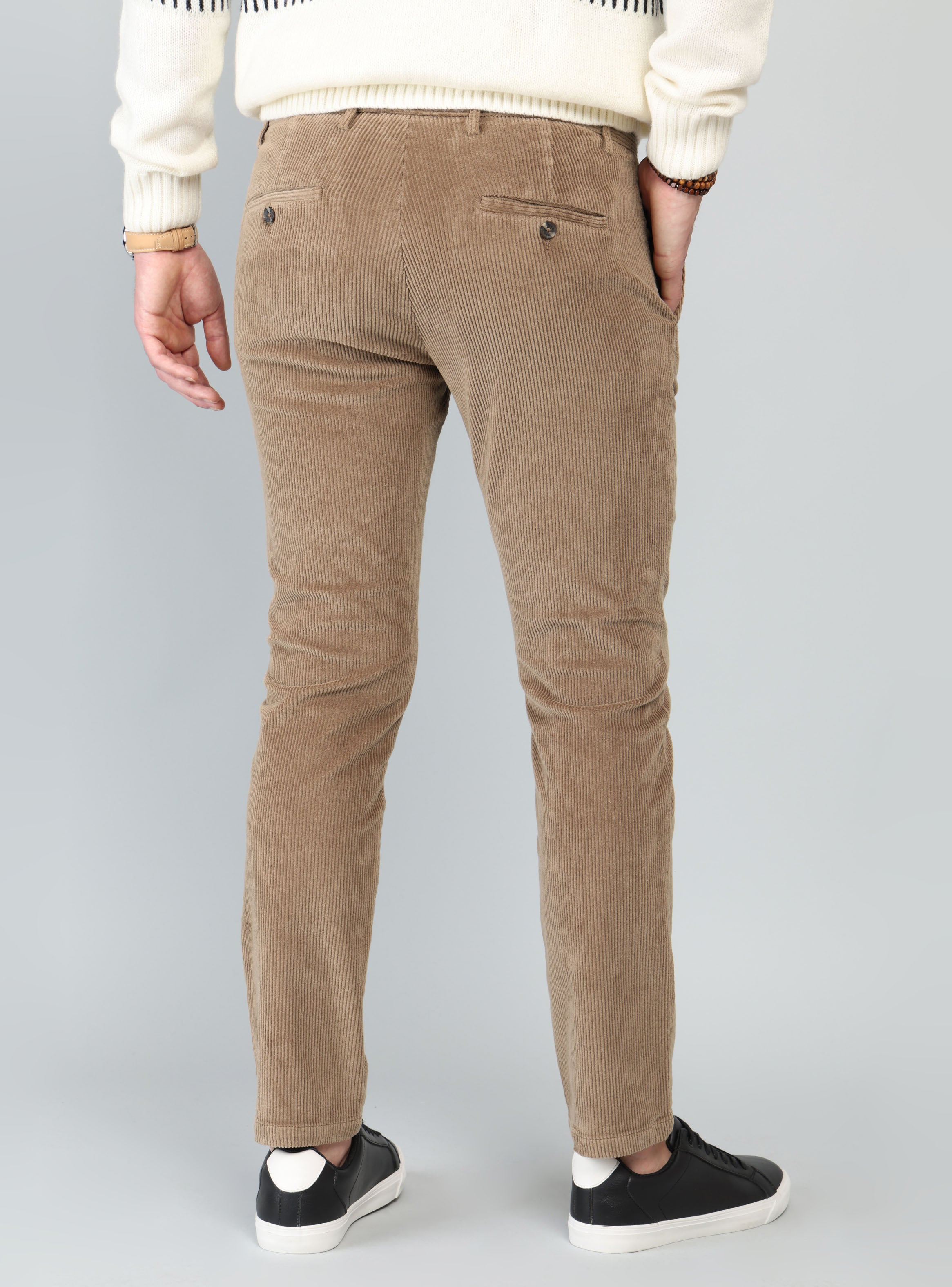 PANTALON COTELE  SPANDEX REGULAR FIT CAMEL ARROW - 2