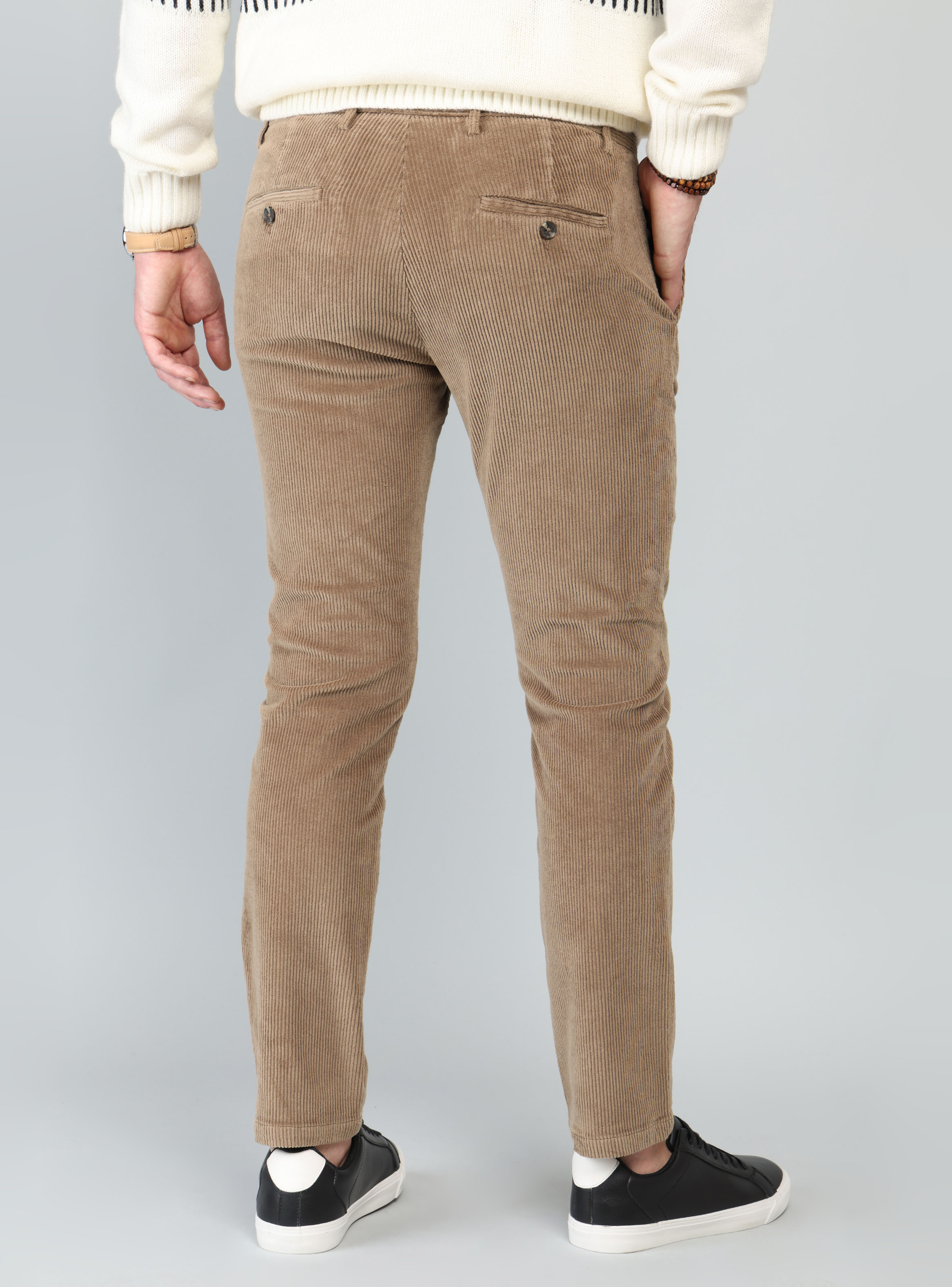 PANTALON COTELE  SPANDEX REGULAR FIT CAMEL ARROW - 2