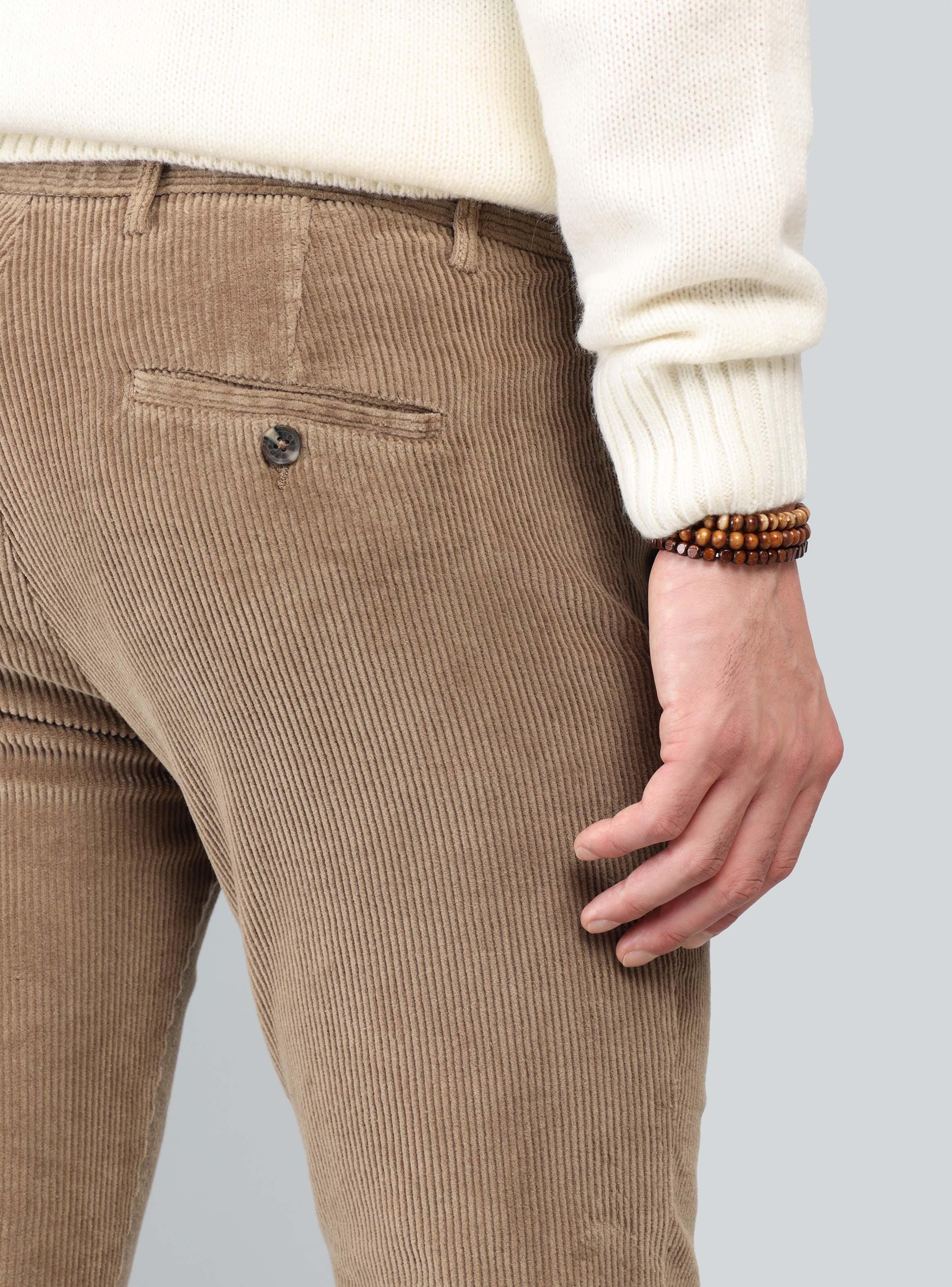 PANTALON COTELE  SPANDEX REGULAR FIT CAMEL ARROW - 5