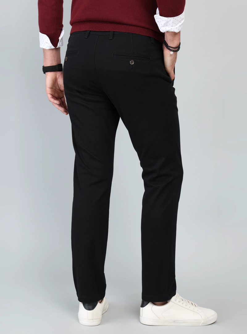PANTALON LISO SPANDEX REGULAR FIT NEGRO ARROW - 2