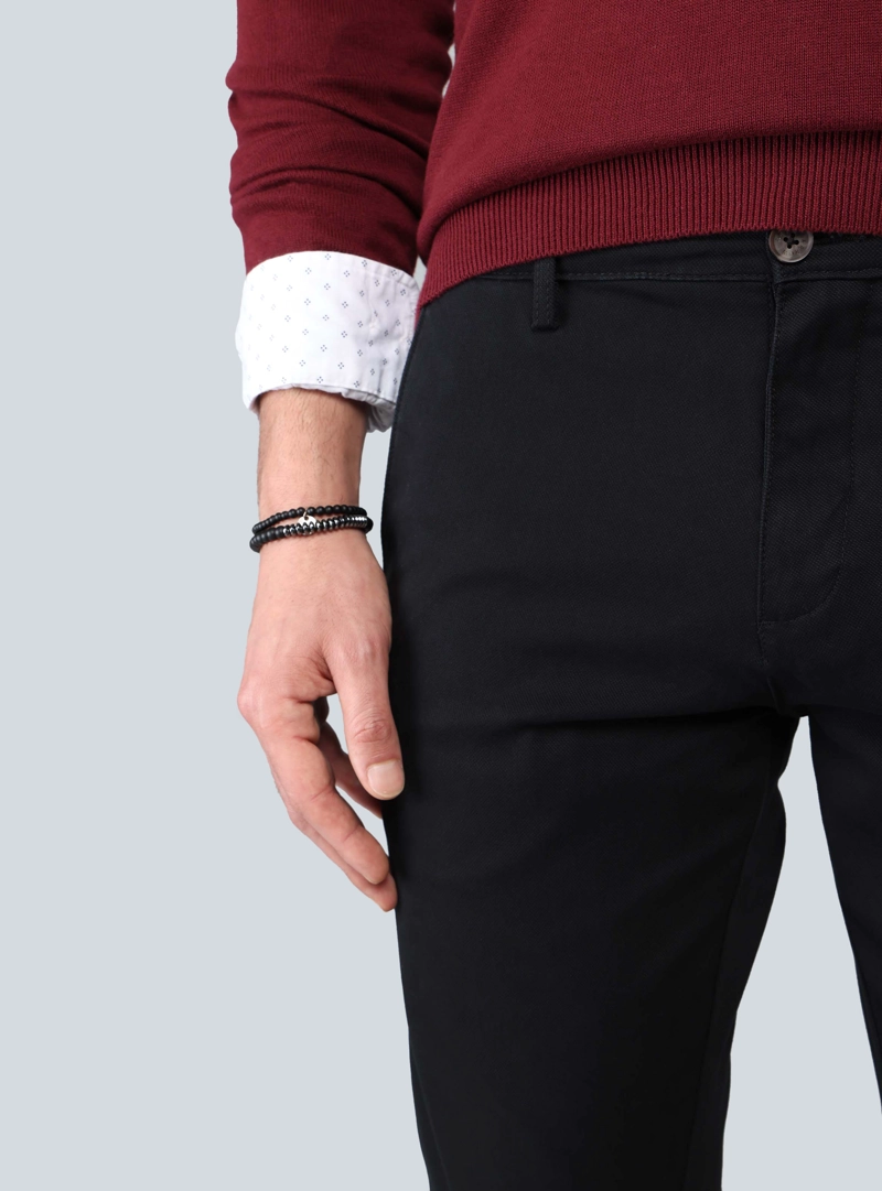 PANTALON LISO SPANDEX REGULAR FIT NEGRO ARROW - 3