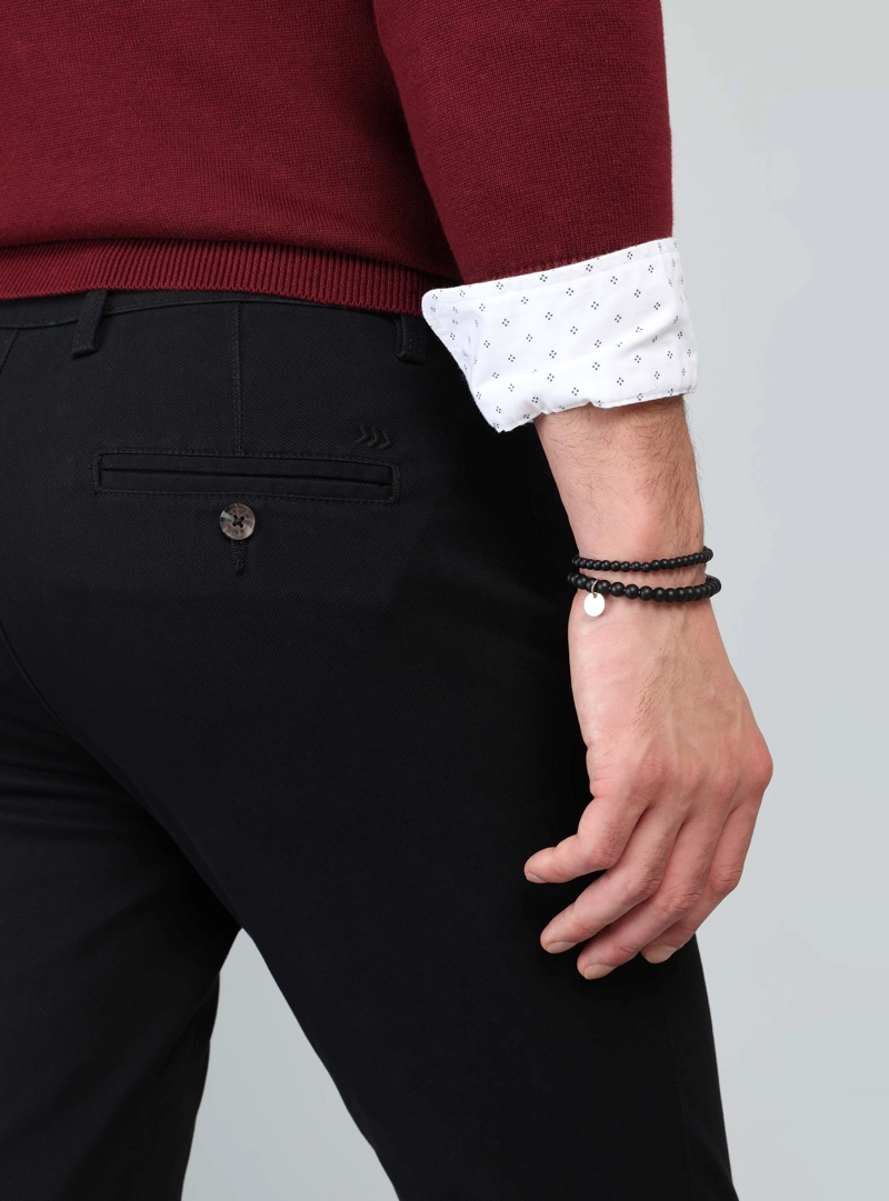 PANTALON LISO SPANDEX REGULAR FIT NEGRO ARROW - 5
