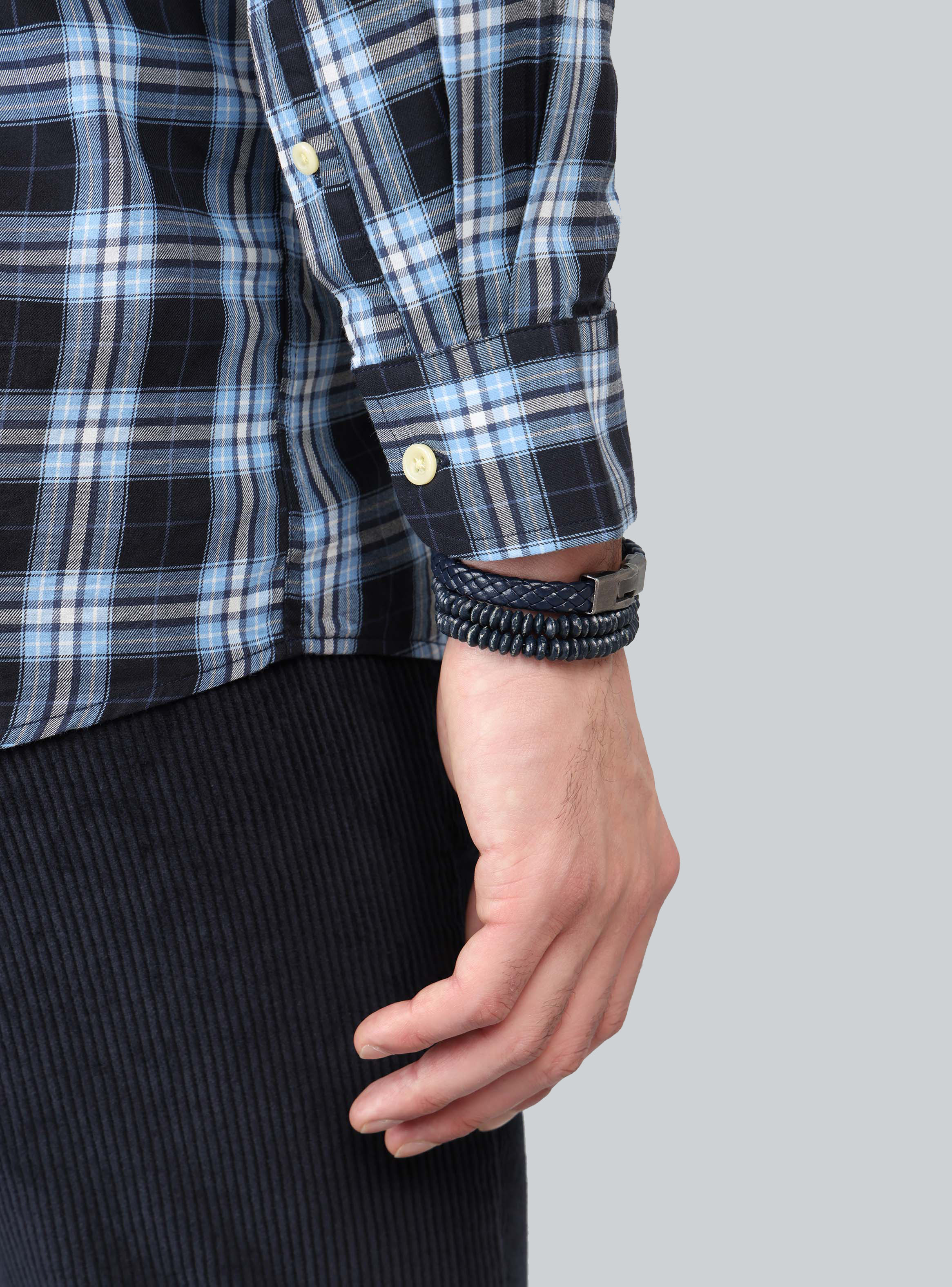 CAMISA A CUADROS REGULAR FIT AZUL MARINO ARROW - 6