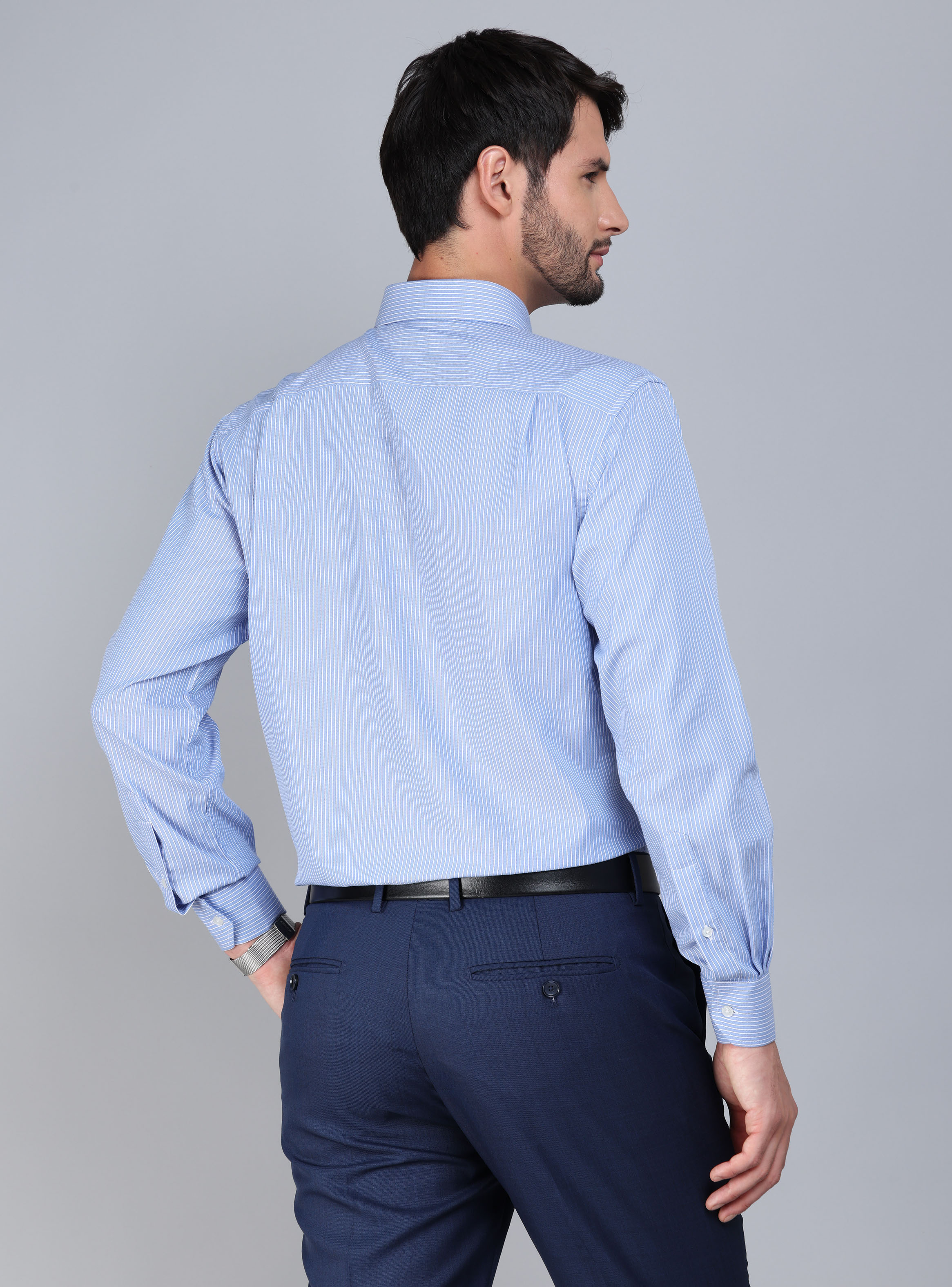 CAMISA FORMAL RAYAS TAILORED FIT CELESTE ARROW - 3