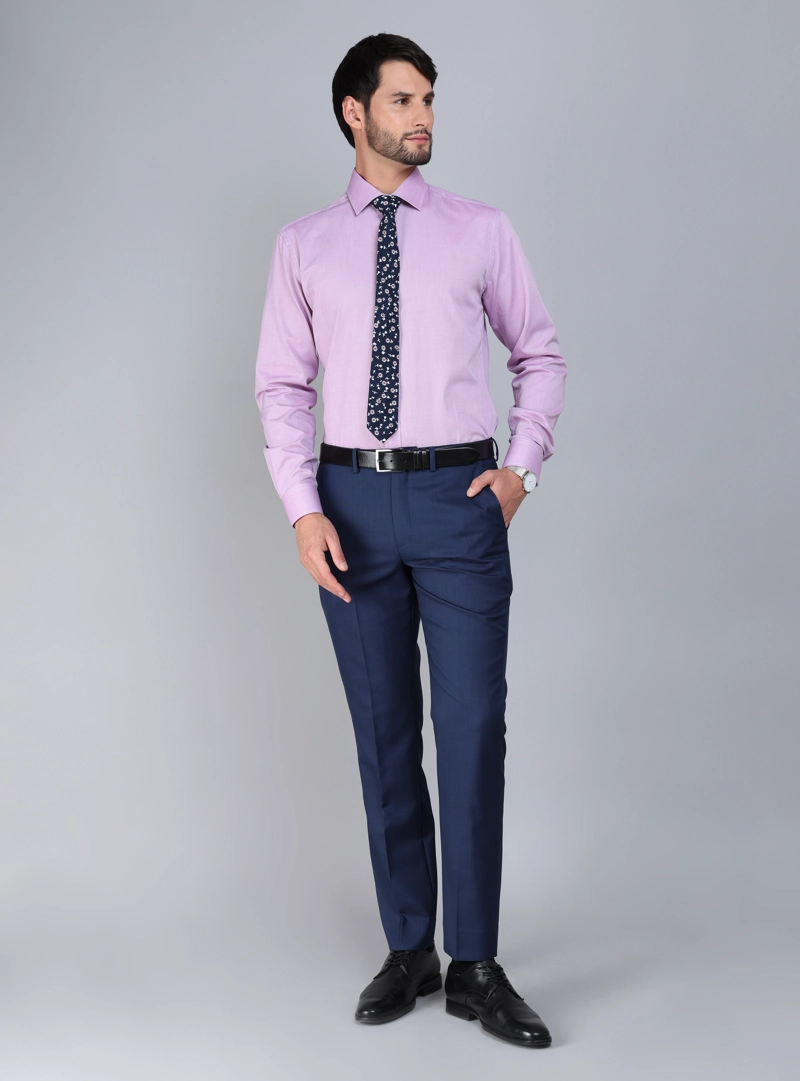 CAMISA FORMAL TEXTURADA SLIM FIT LILA ARROW - 5