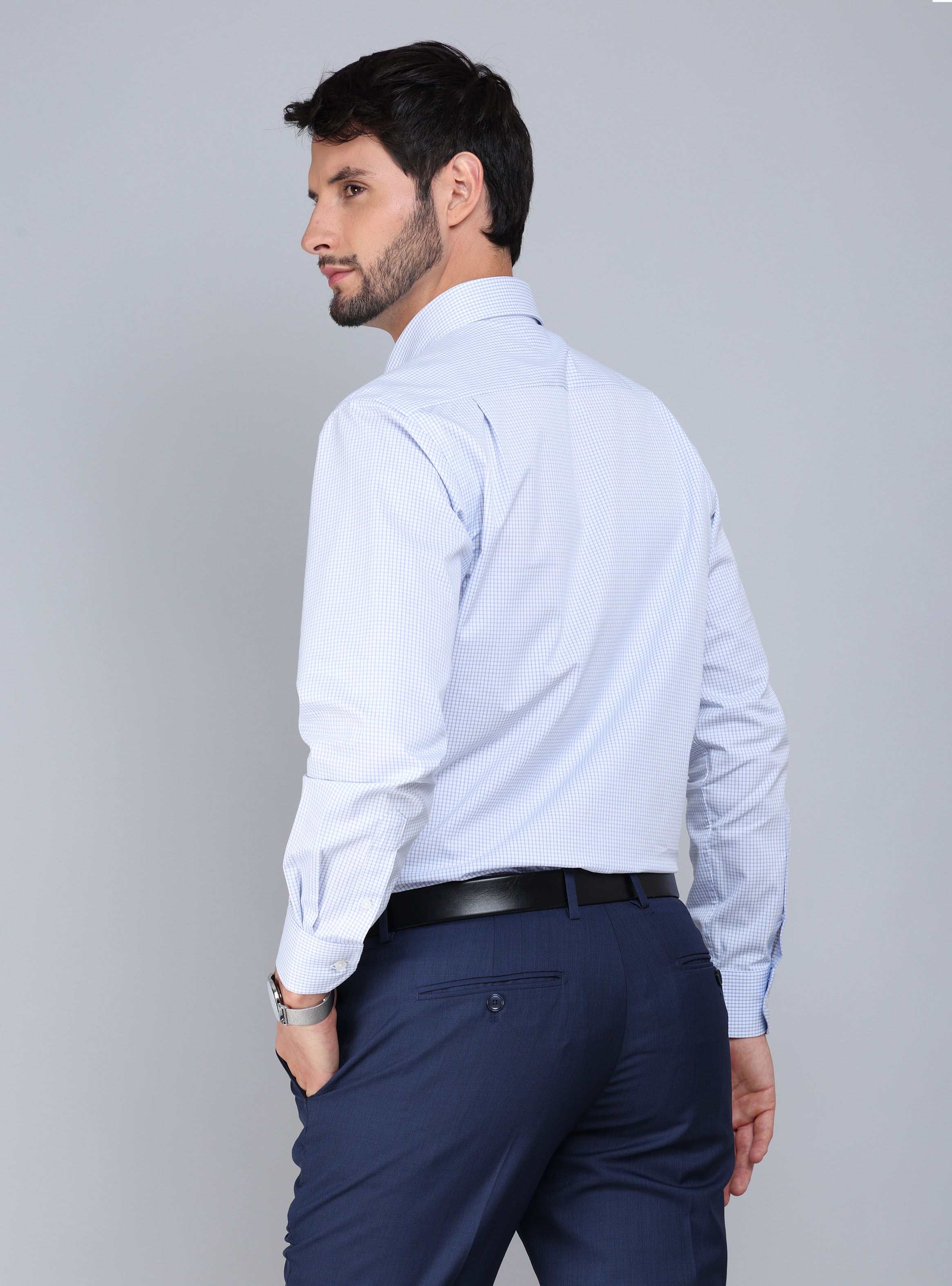 CAMISA FORMAL SPANDEX SLIM FIT CELESTE ARROW - 3