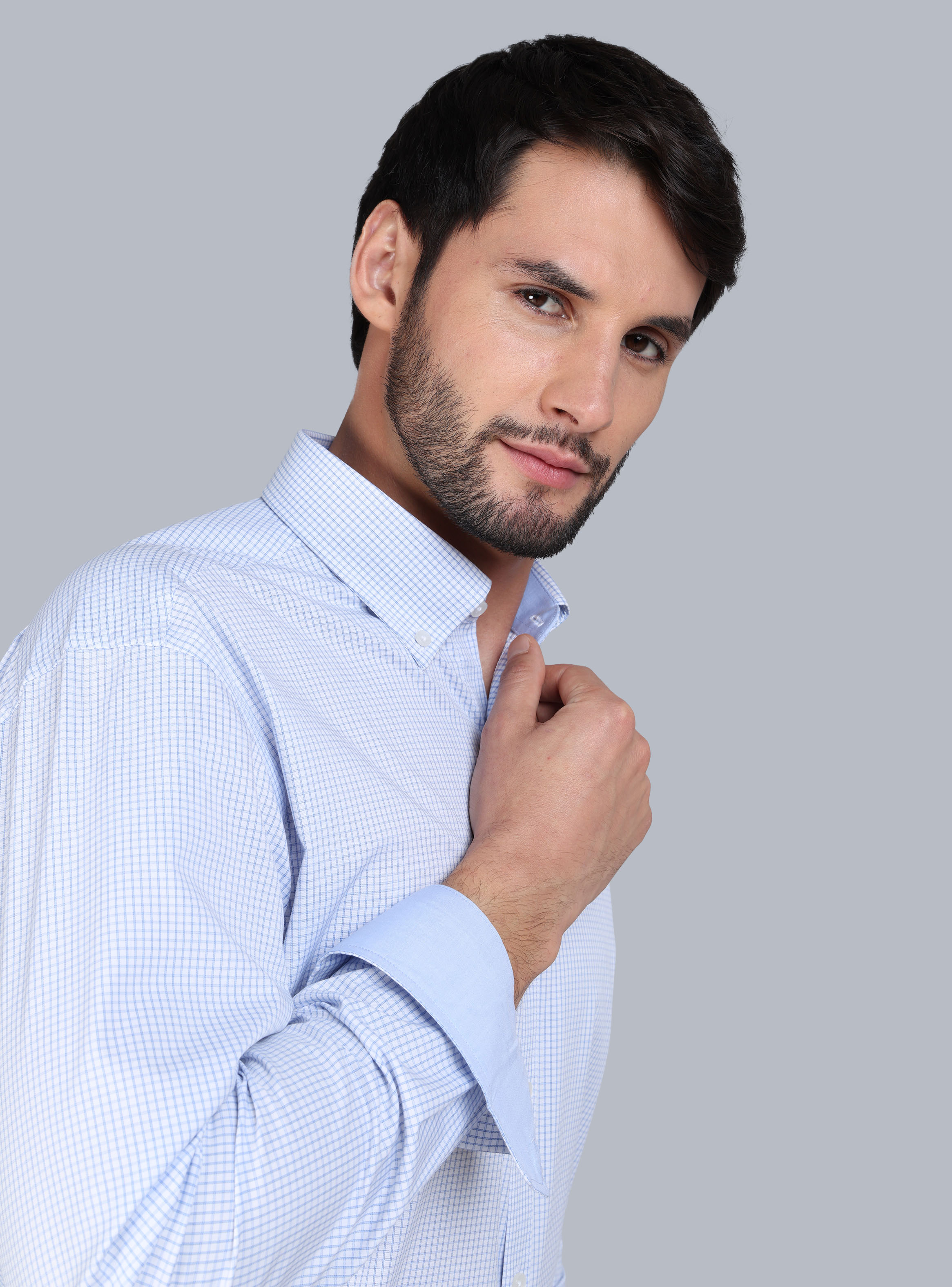 CAMISA FORMAL SPANDEX SLIM FIT CELESTE ARROW - 4