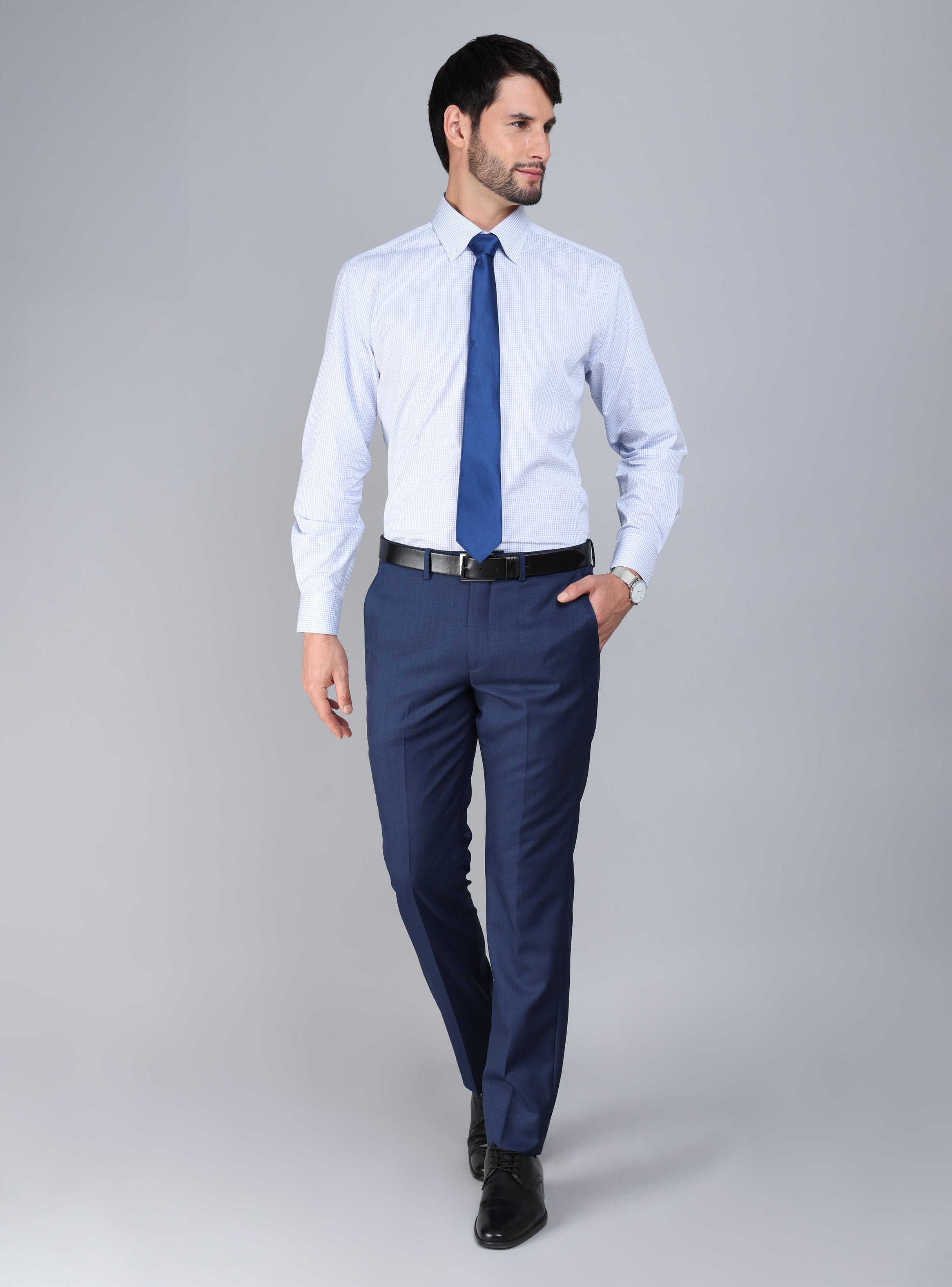 CAMISA FORMAL SPANDEX SLIM FIT CELESTE ARROW - 5