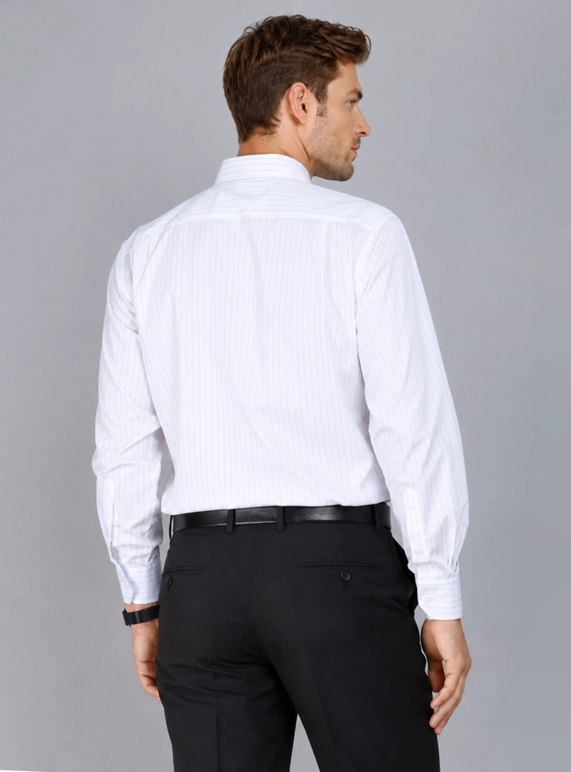 CAMISA FORMAL RAYAS TAILORED FIT BLANCO ARROW - 3