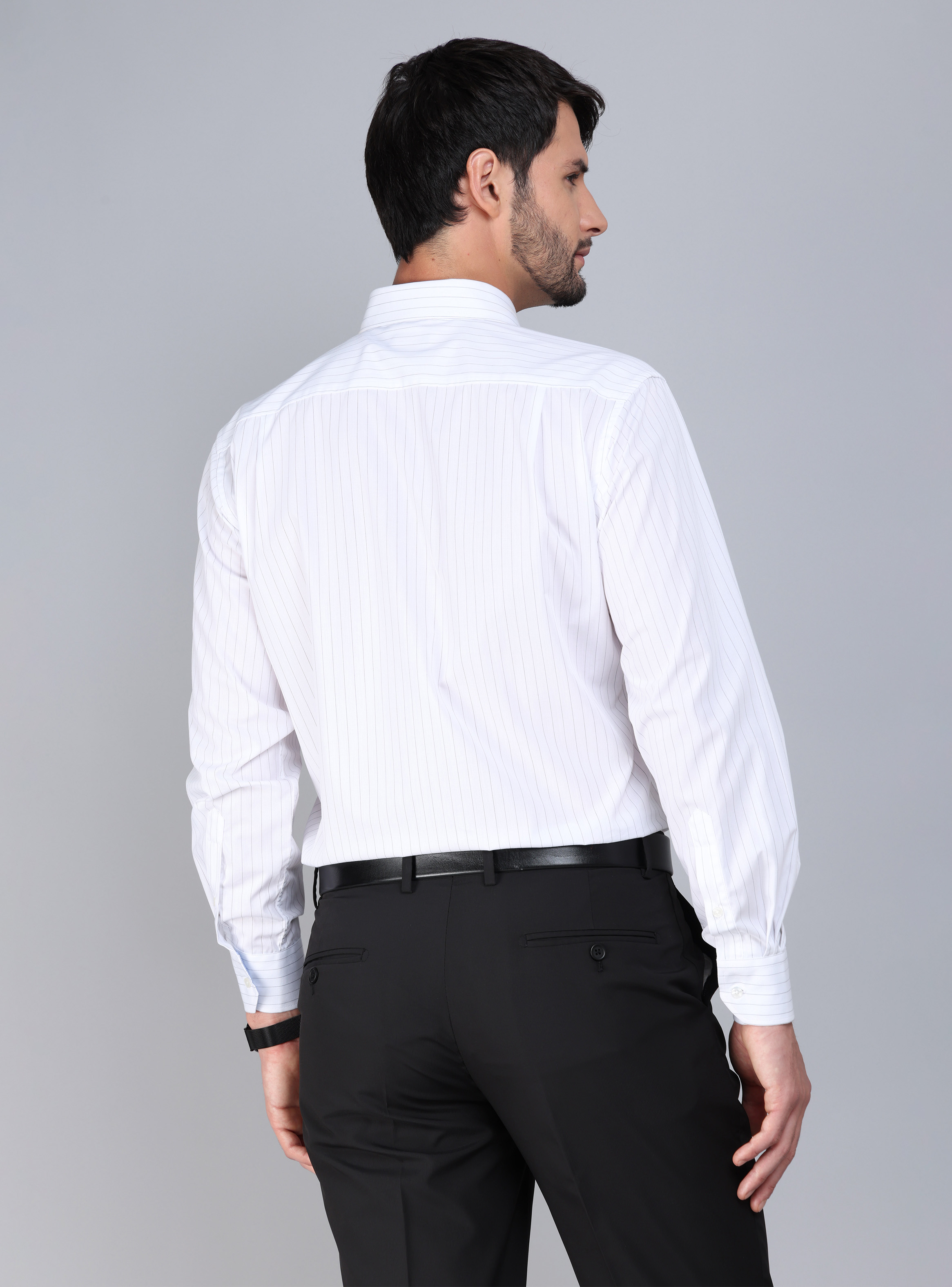 CAMISA FORMAL RAYAS TAILORED FIT BLANCO ARROW - 3