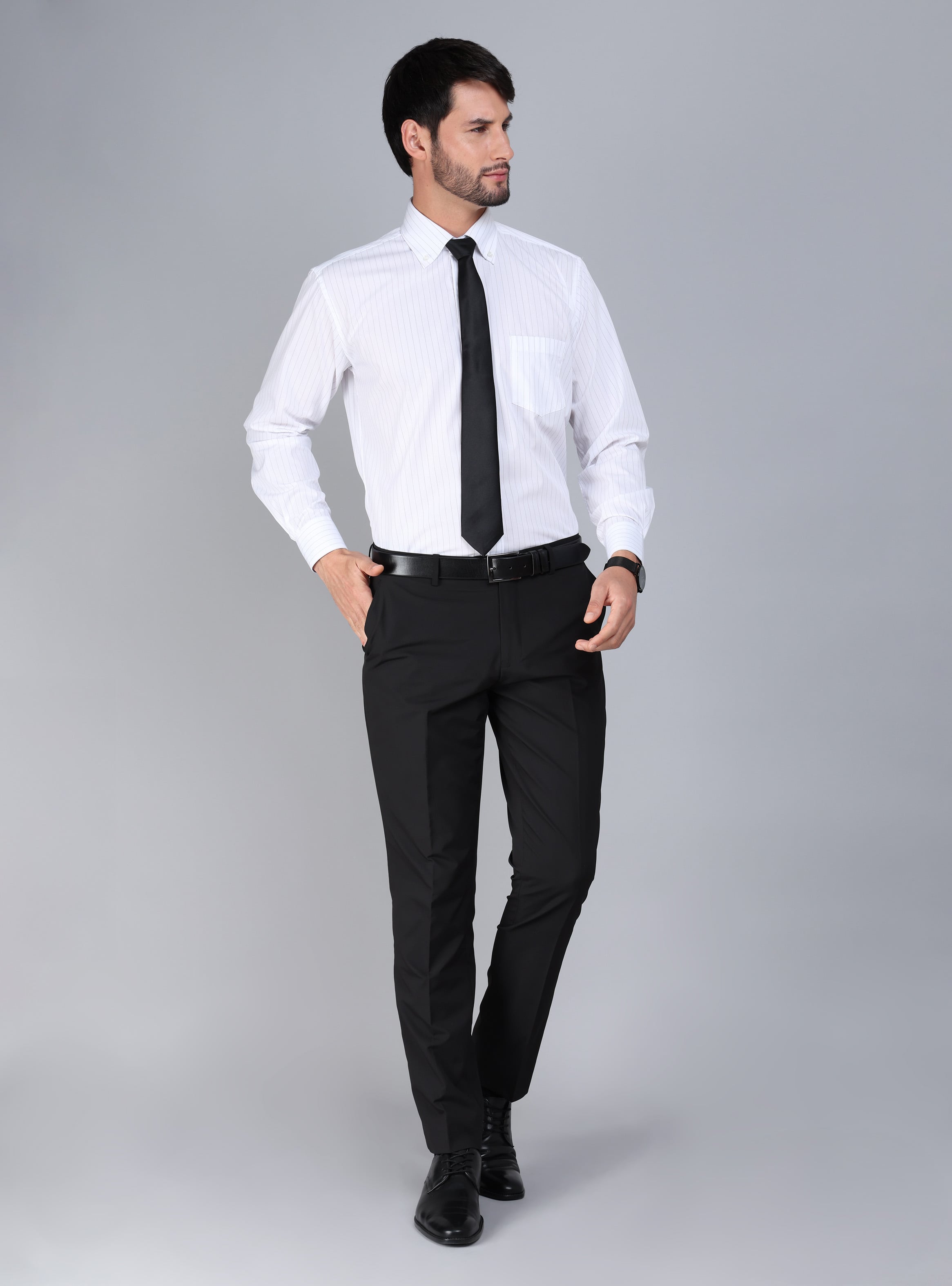 CAMISA FORMAL RAYAS TAILORED FIT BLANCO ARROW - 4