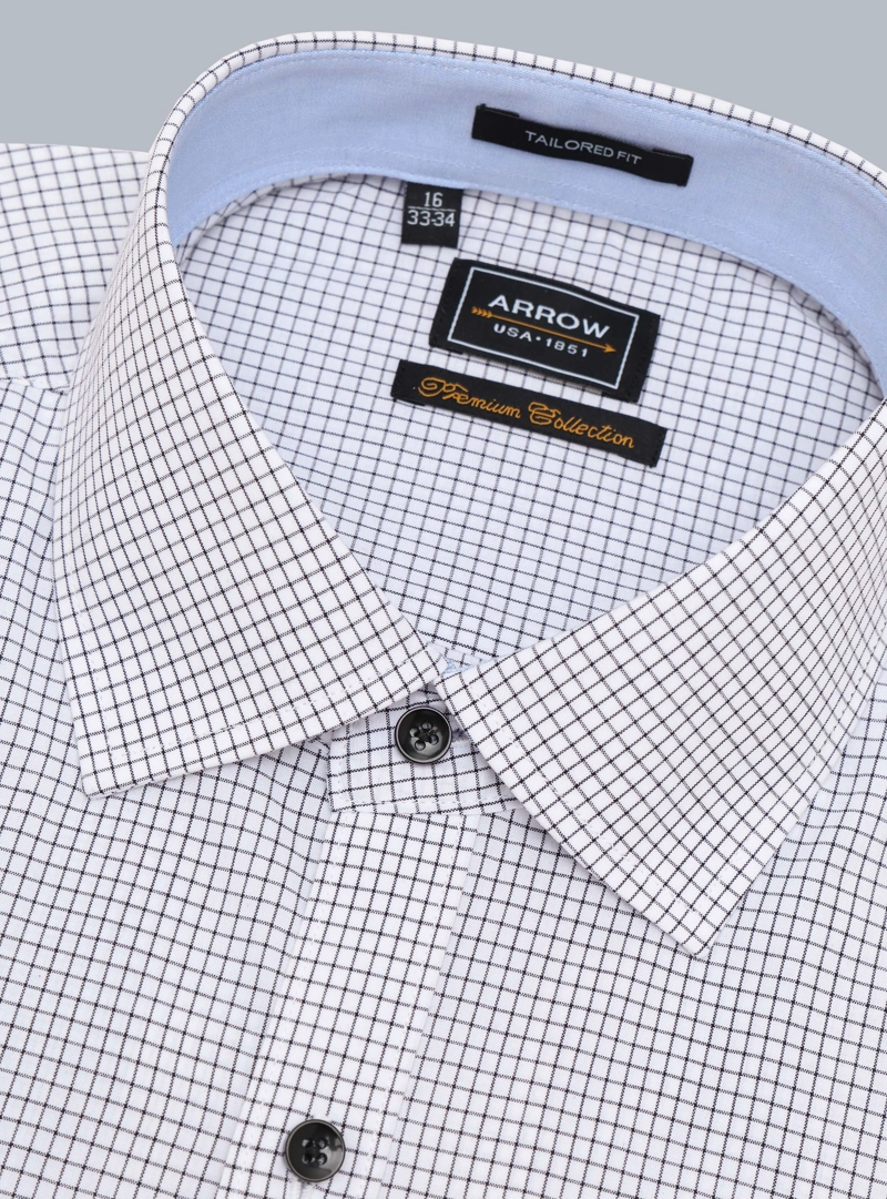 CAMISA FORMAL CUADROS TAILORED FIT BLANCO ARROW - 2