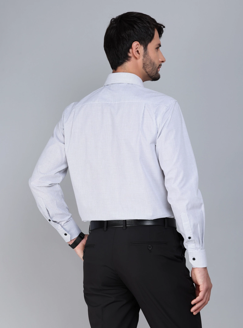 CAMISA FORMAL CUADROS TAILORED FIT BLANCO ARROW - 3