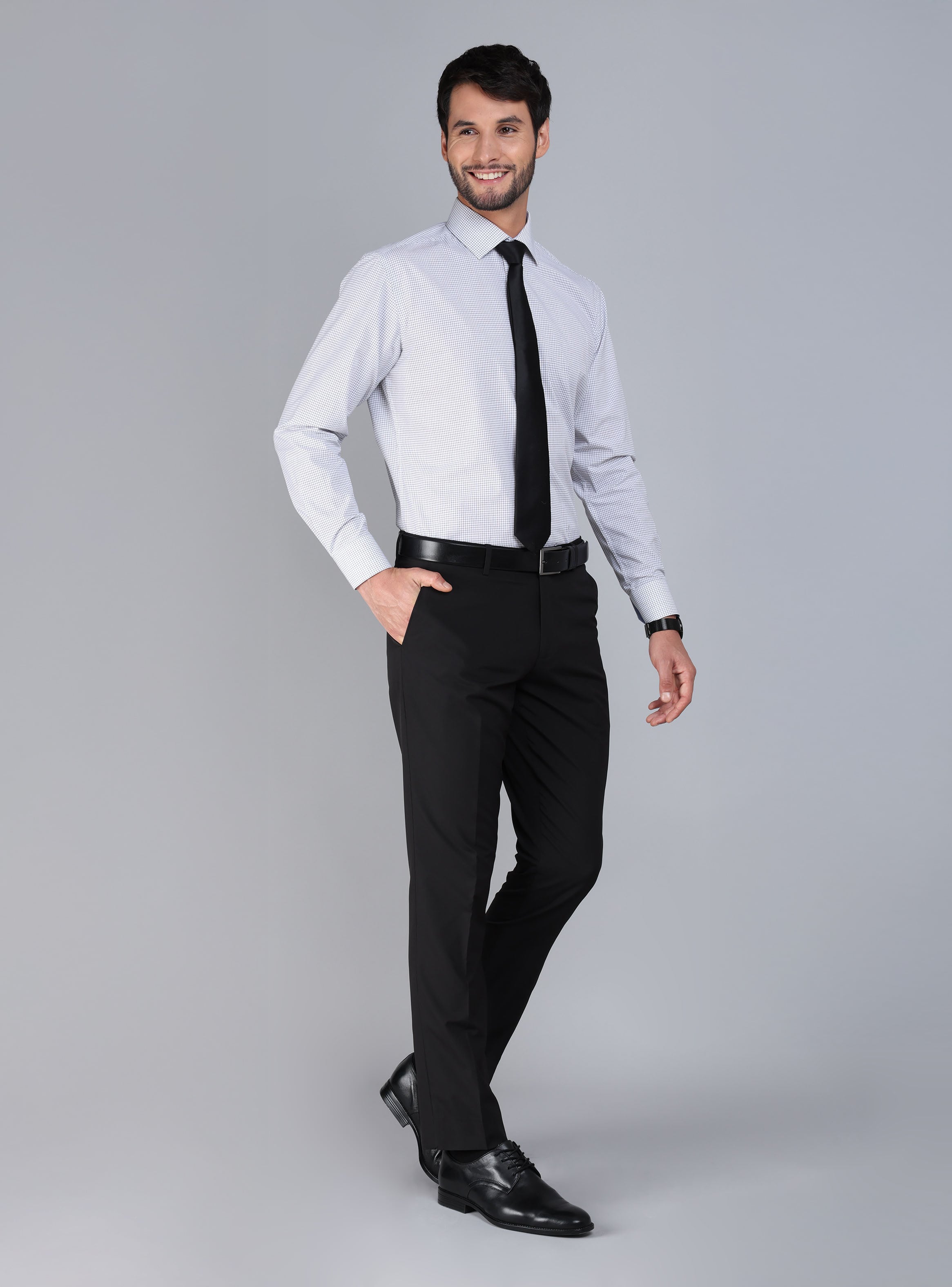 CAMISA FORMAL CUADROS TAILORED FIT BLANCO ARROW - 5