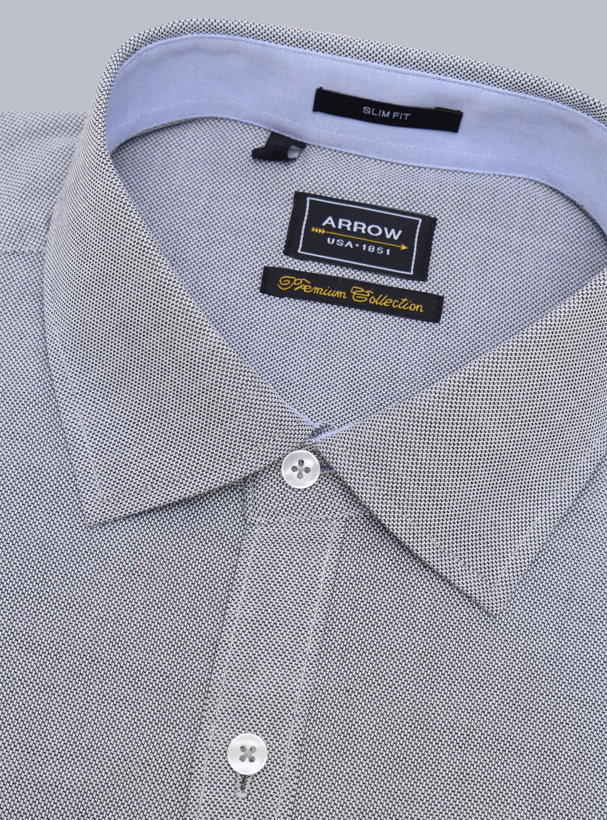 CAMISA FORMAL TEXTURADA SLIM FIT GRIS ARROW - 2