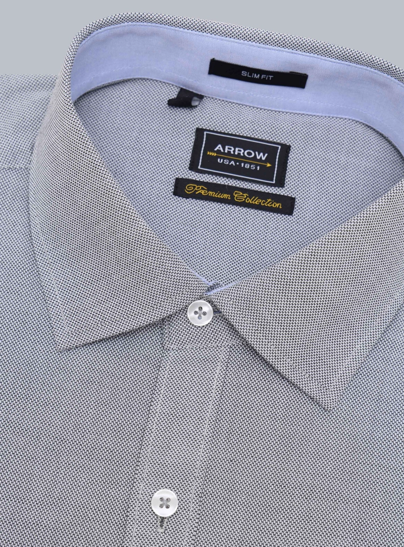 CAMISA FORMAL TEXTURADA SLIM FIT GRIS ARROW - 2