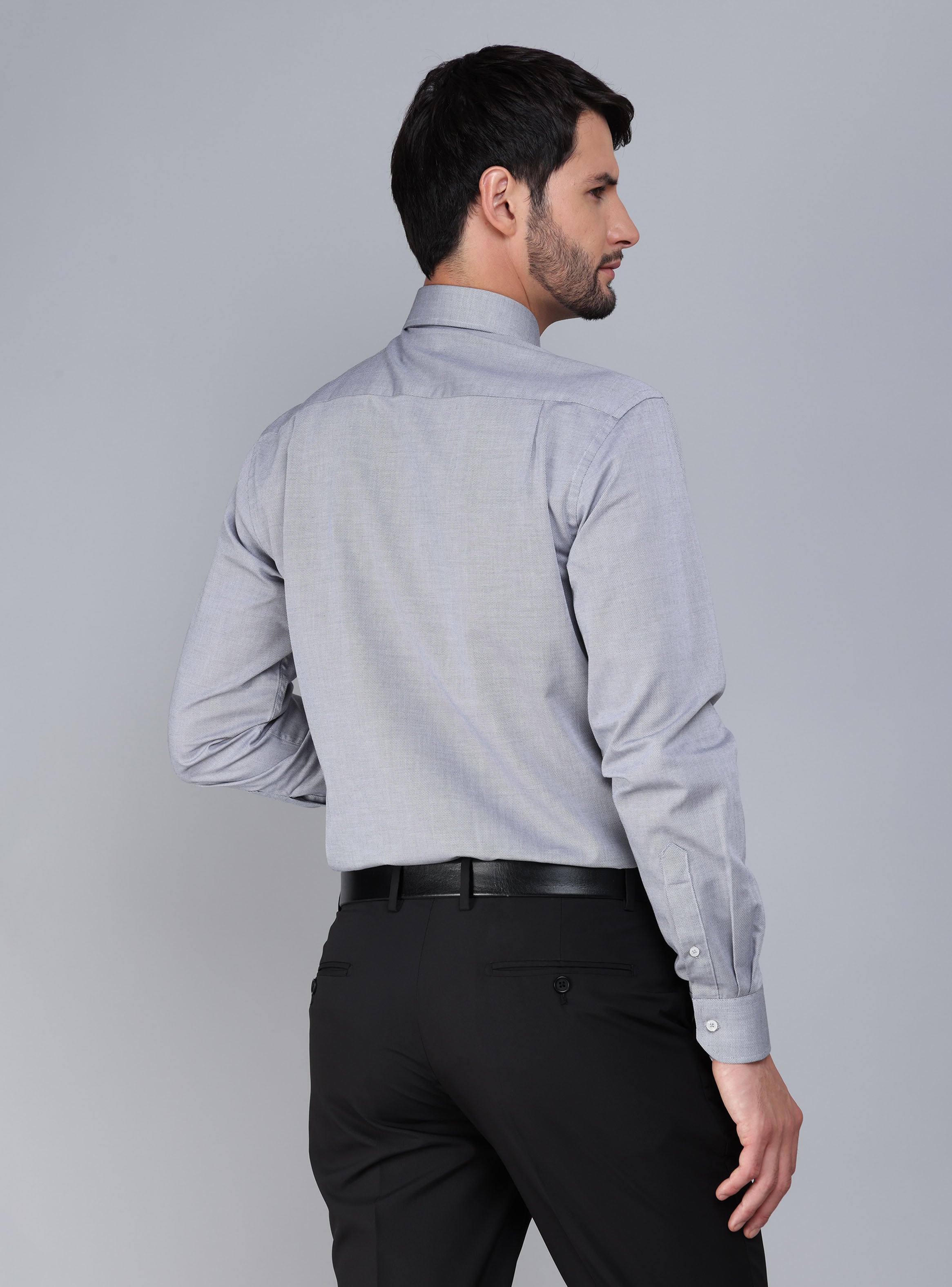 CAMISA FORMAL TEXTURADA SLIM FIT GRIS ARROW - 3