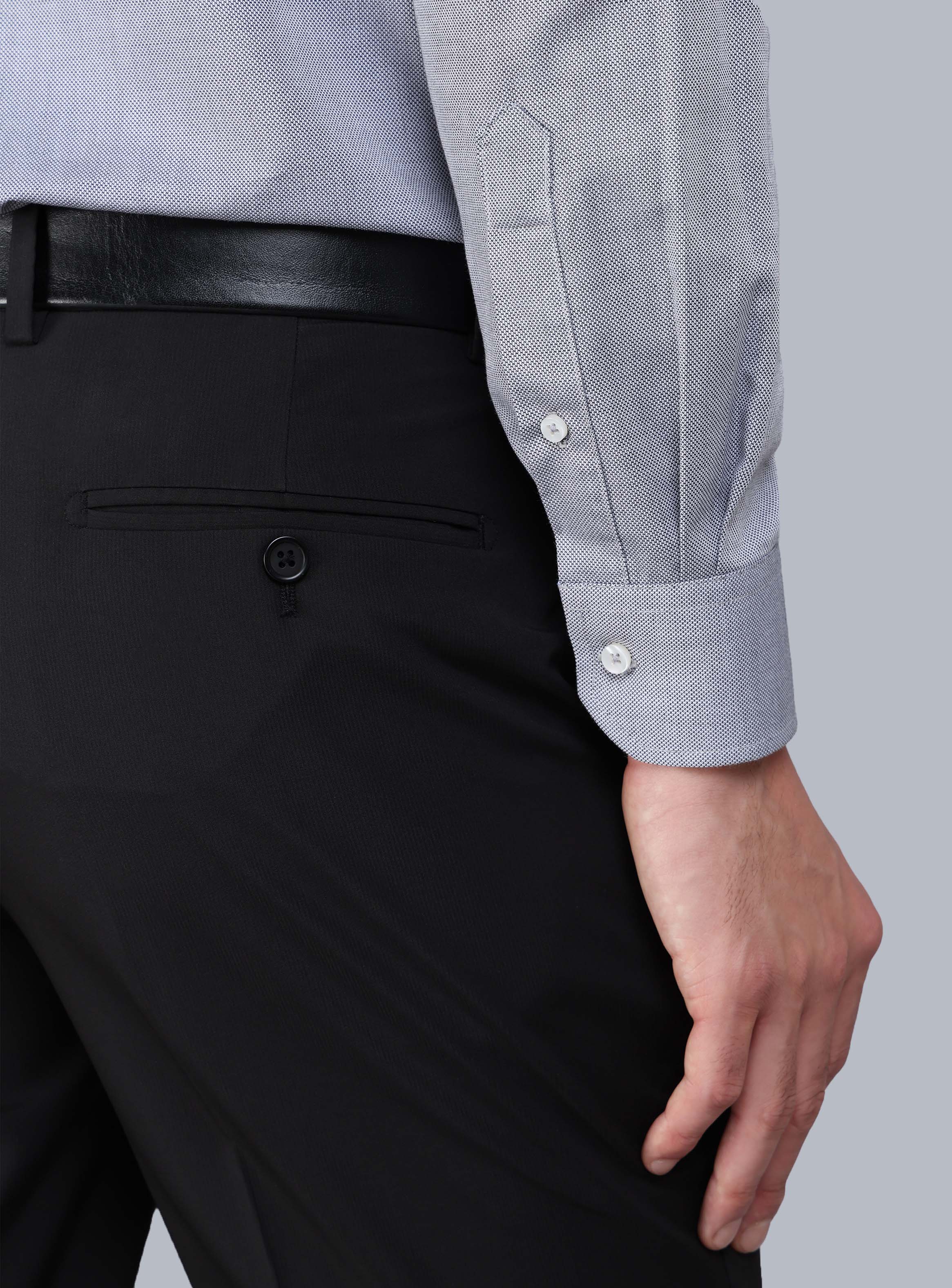 CAMISA FORMAL TEXTURADA SLIM FIT GRIS ARROW - 5