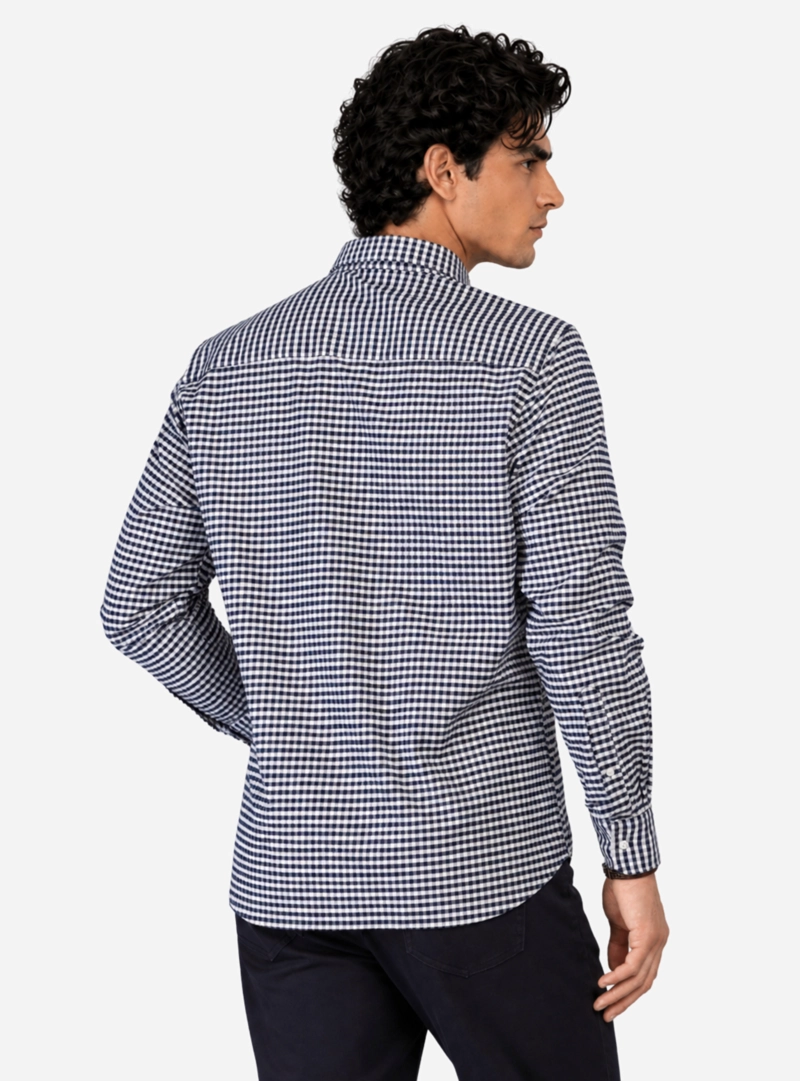 CAMISA OXFORD SPANDEX REGULAR FIT AZUL ARROW - 2