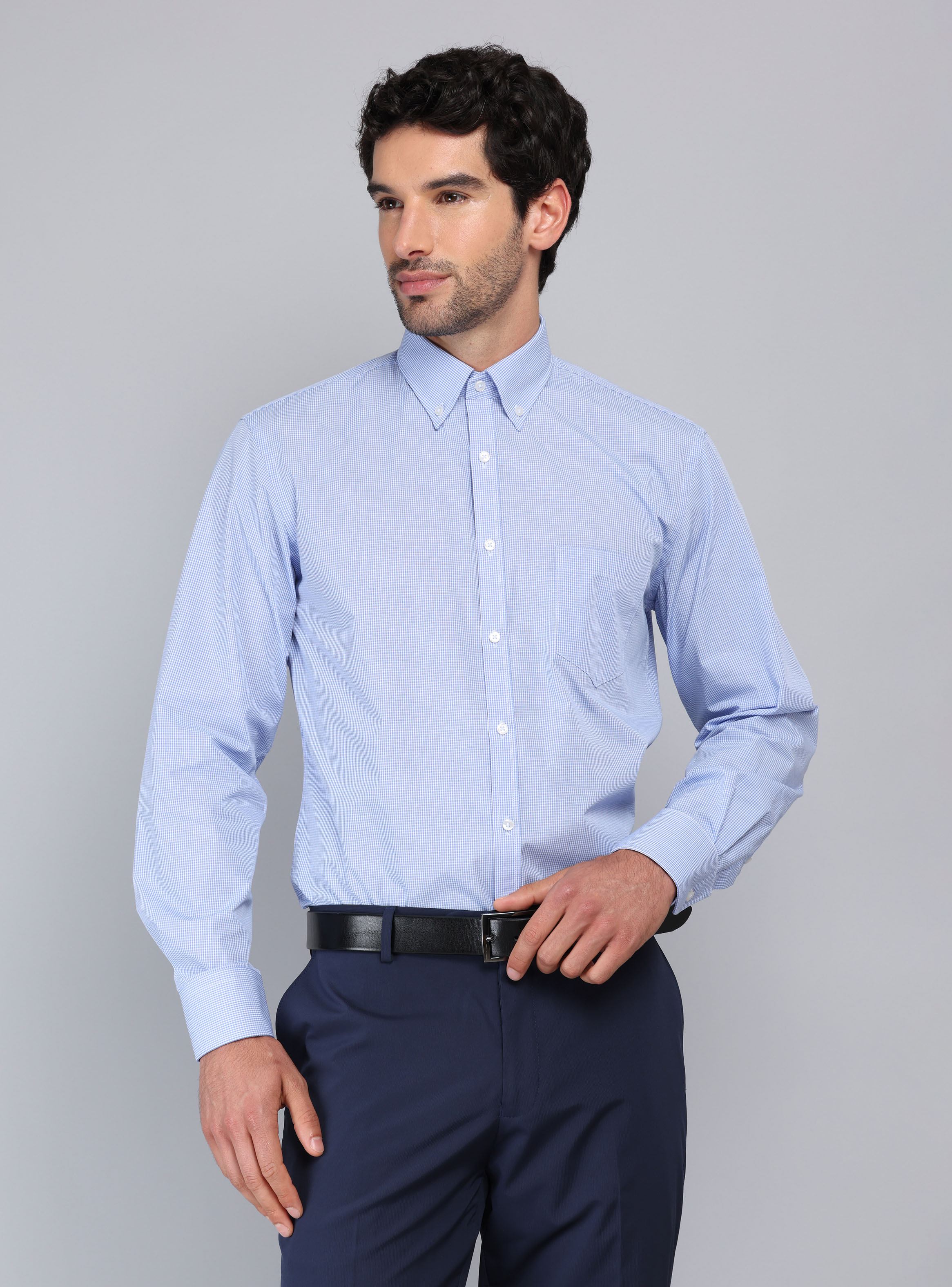 CAMISA FORMAL A CUADROS VAN HEUSEN - 1