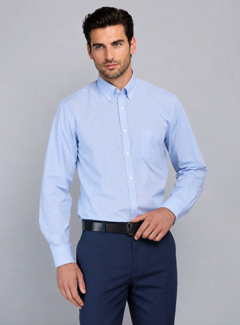 CAMISA FORMAL A CUADROS VAN HEUSEN - 1