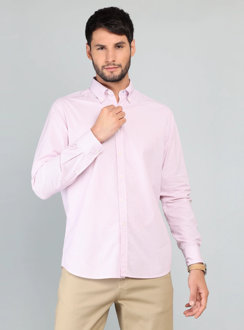 CAMISA A RAYAS REGULAR FIT ROSADO ARROW - 1