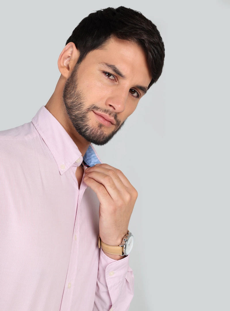 CAMISA A RAYAS REGULAR FIT ROSADO ARROW - 3