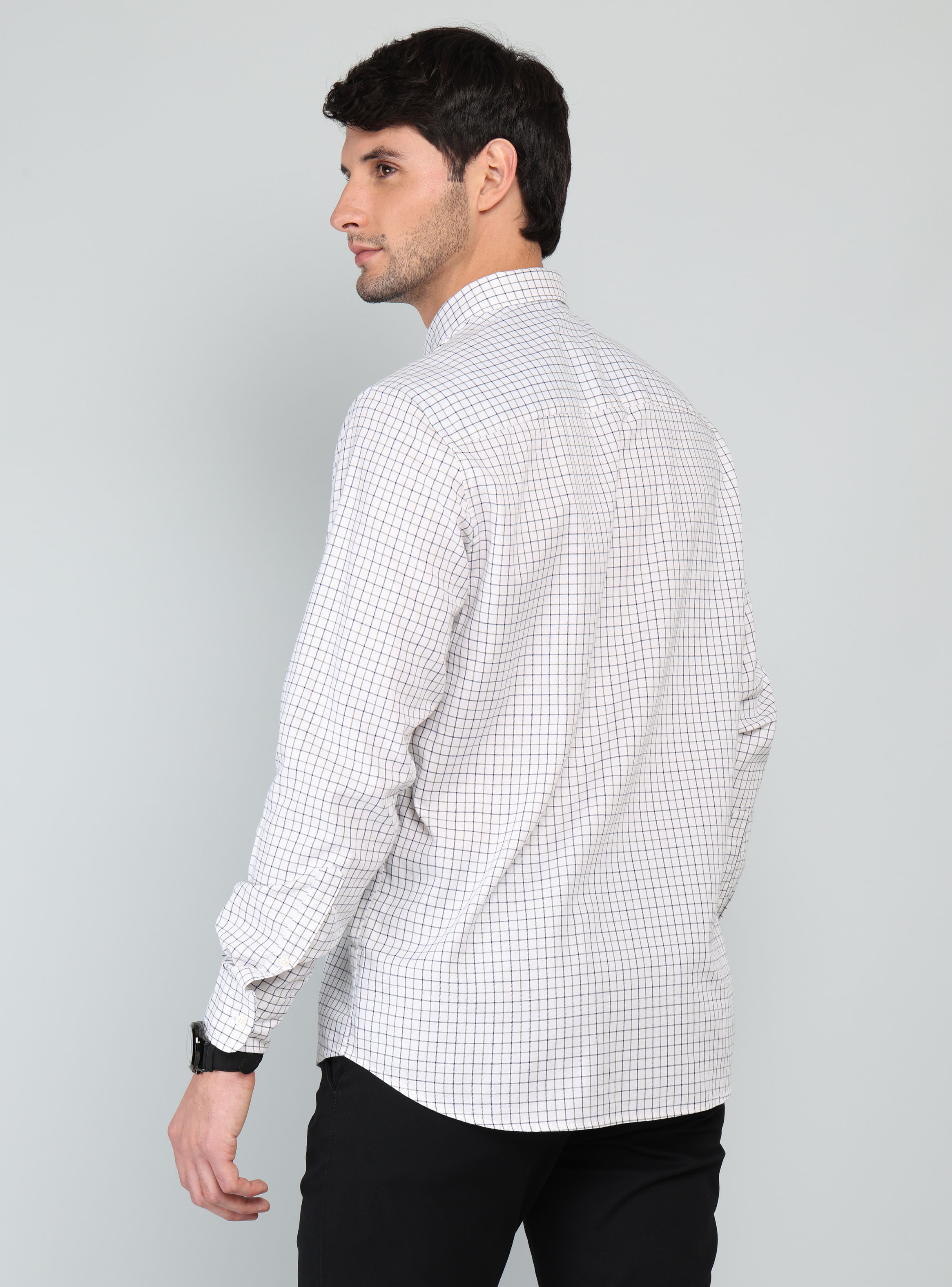 CAMISA A CUADROS REGULAR FIT VERDE ARROW - 2