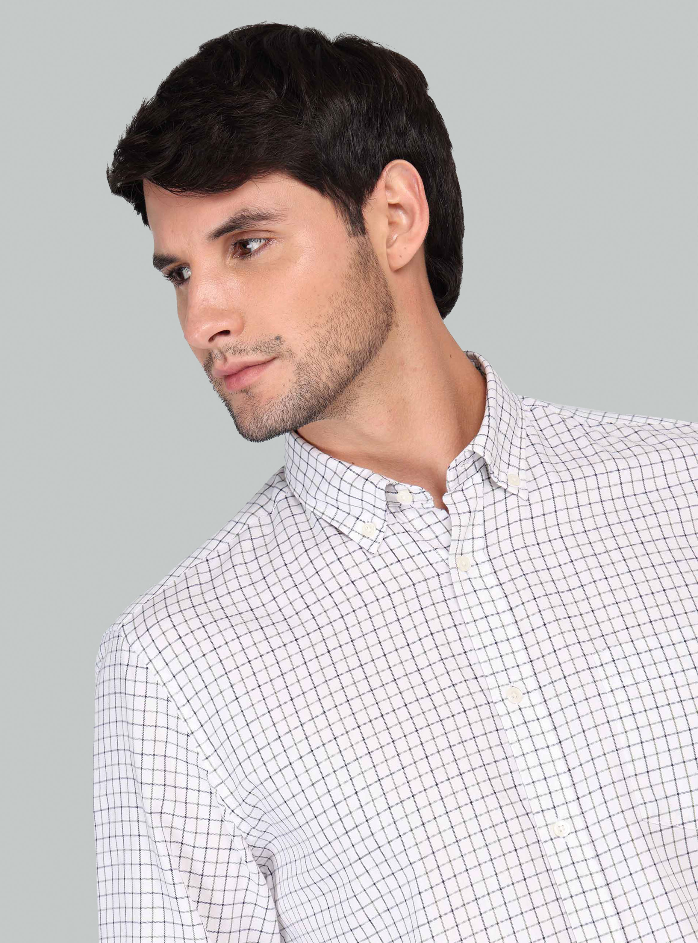 CAMISA A CUADROS REGULAR FIT VERDE ARROW - 3