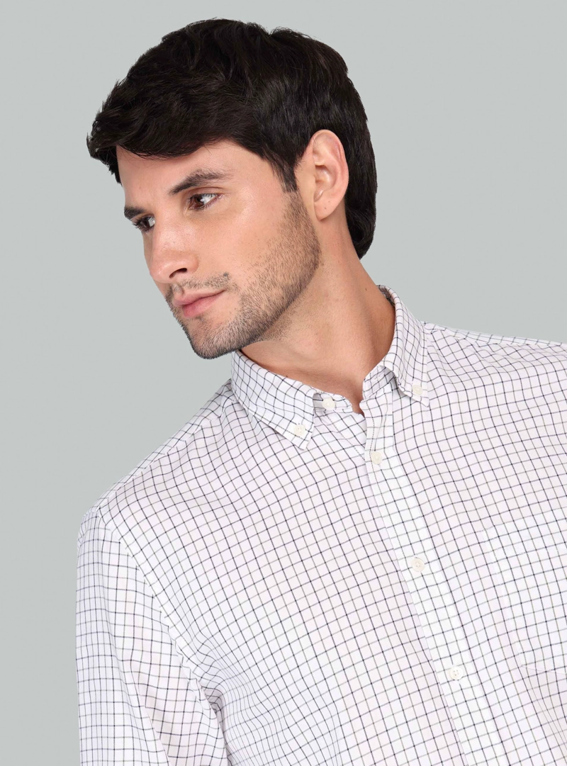 CAMISA A CUADROS REGULAR FIT VERDE ARROW - 3