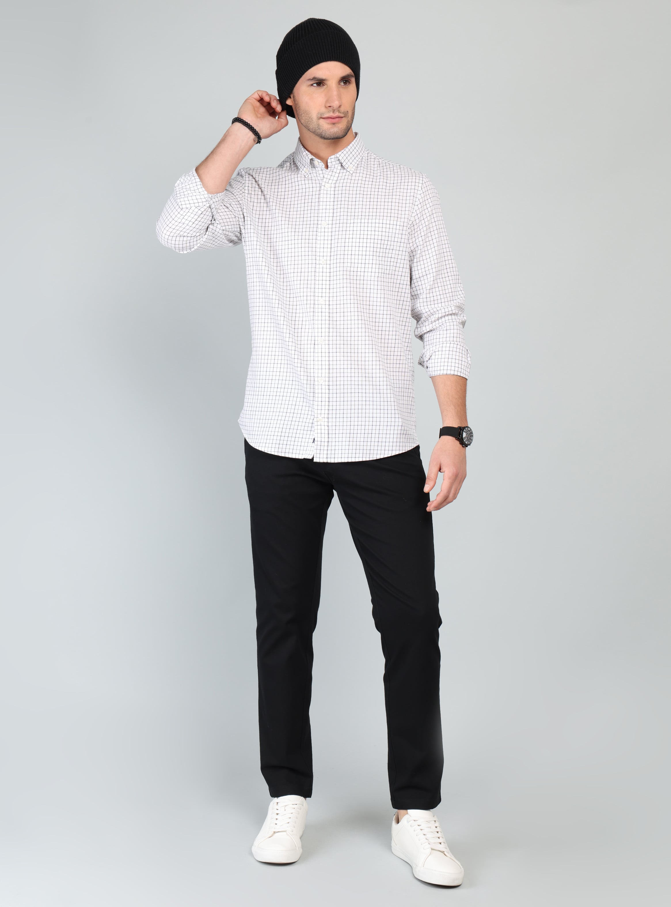 CAMISA A CUADROS REGULAR FIT VERDE ARROW - 4