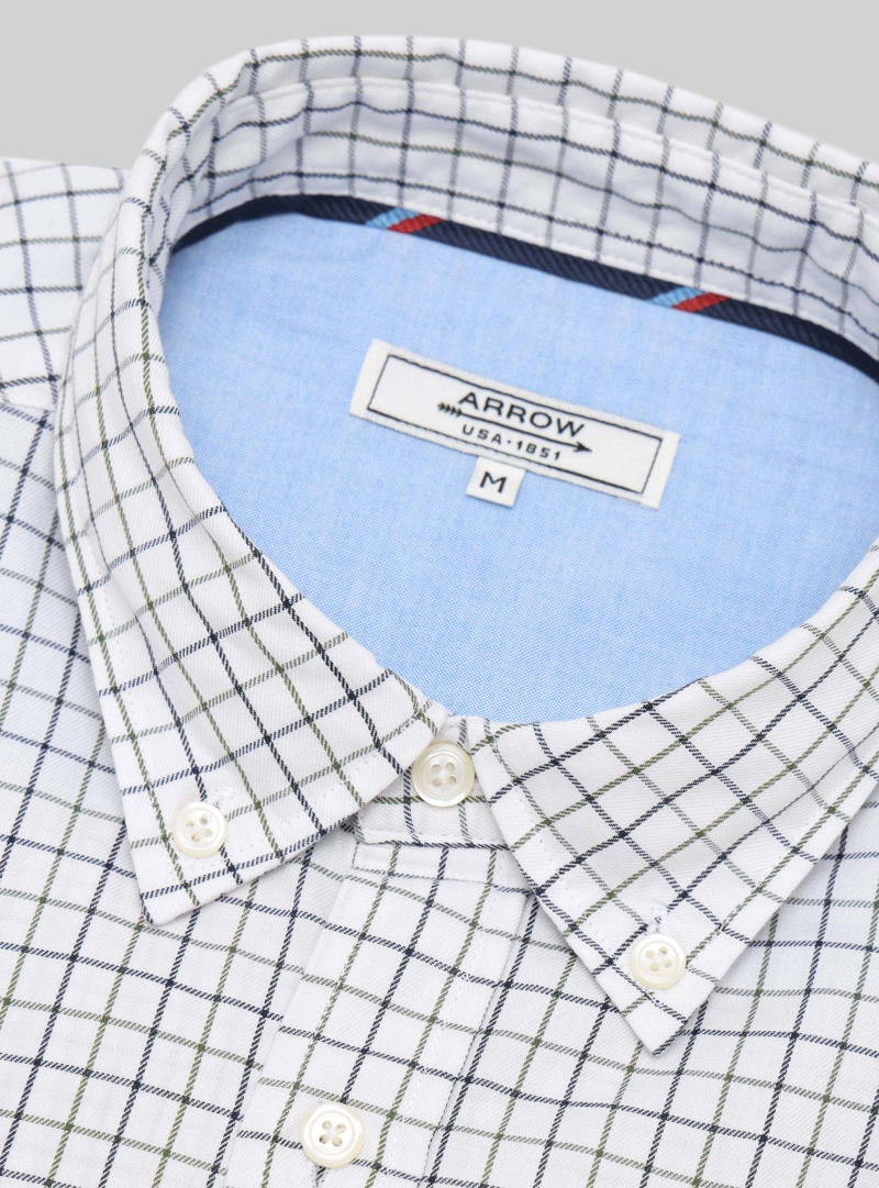 CAMISA A CUADROS REGULAR FIT VERDE ARROW - 5