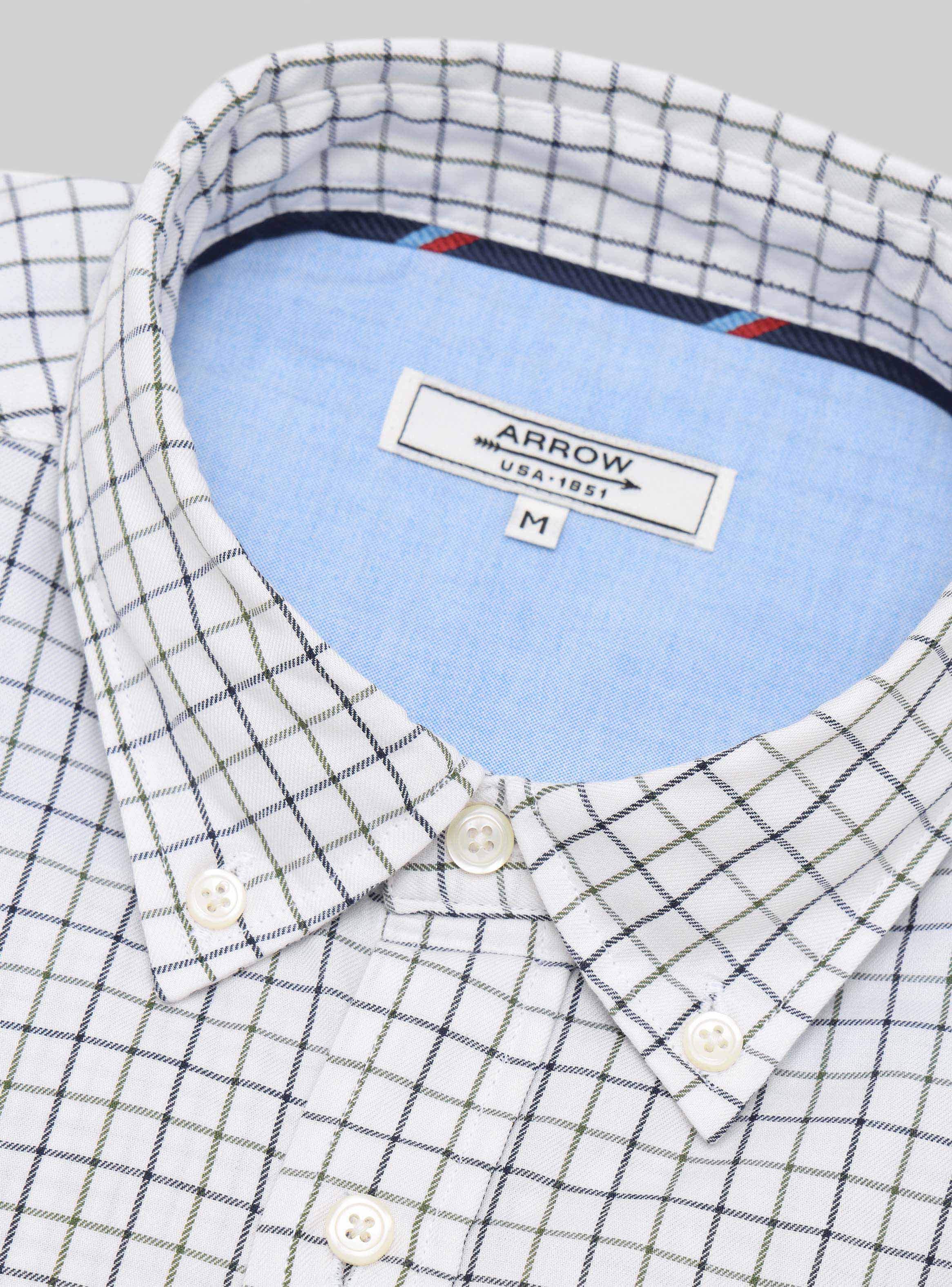 CAMISA A CUADROS REGULAR FIT VERDE ARROW - 5