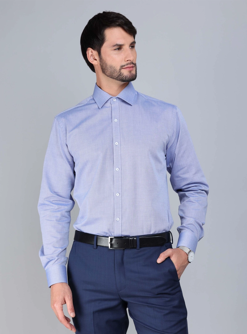 CAMISA FORMAL TEXTURADA SLIM CELESTE ARROW - 1