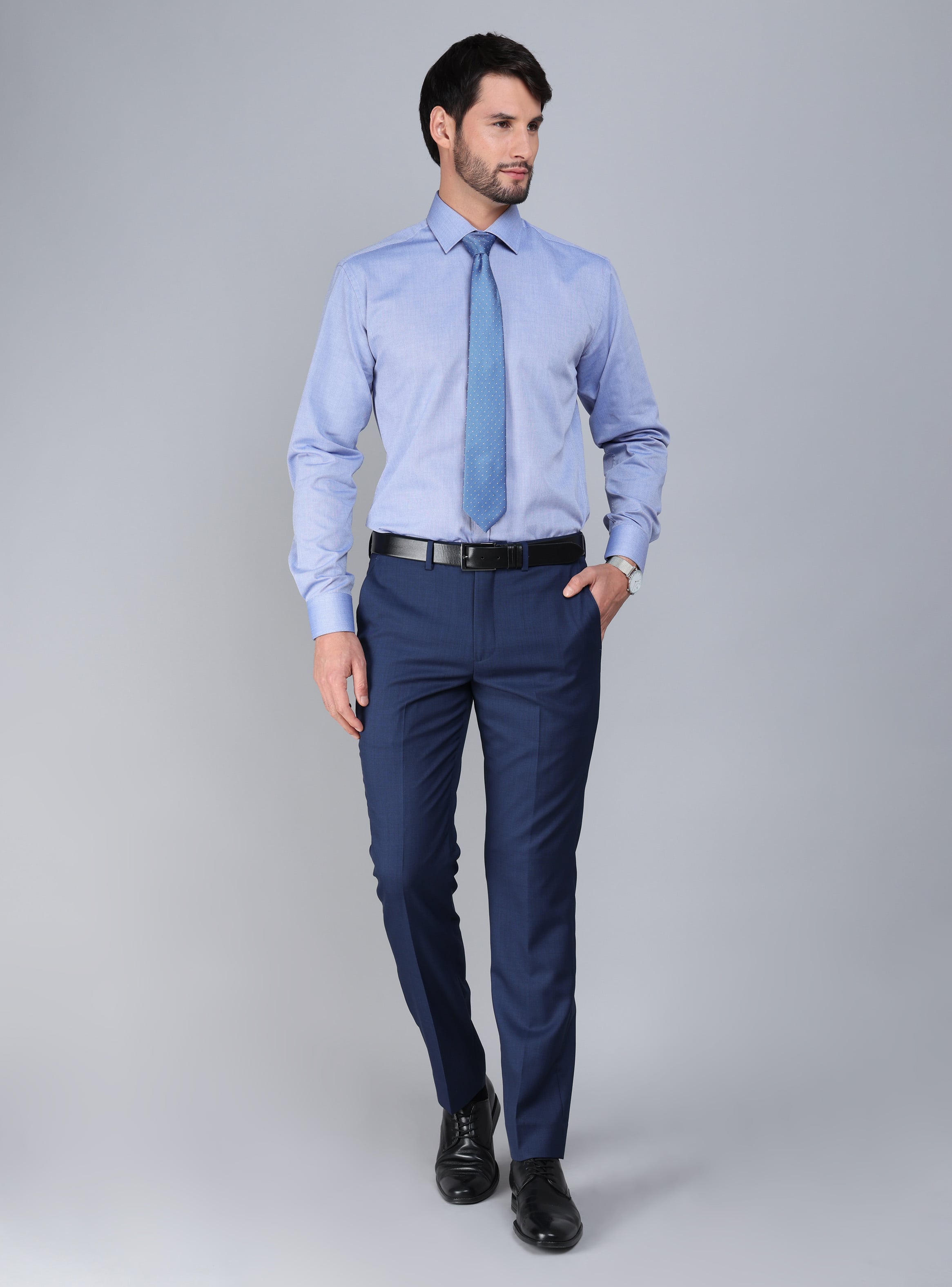 CAMISA FORMAL TEXTURADA SLIM CELESTE ARROW - 4