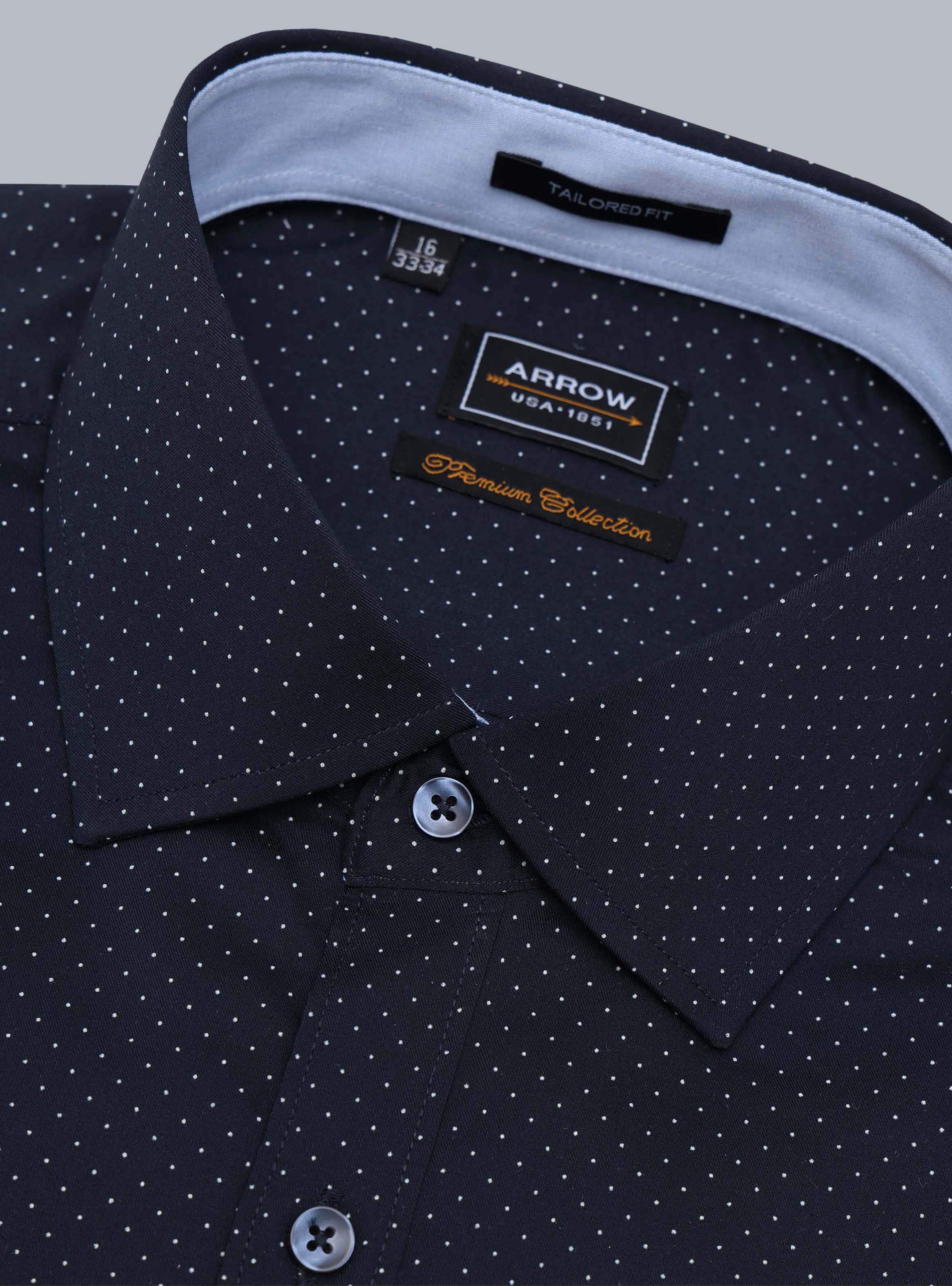 CAMISA FORMAL SPANDEX TAILORED FIT AZUL MARINO ARROW - 2