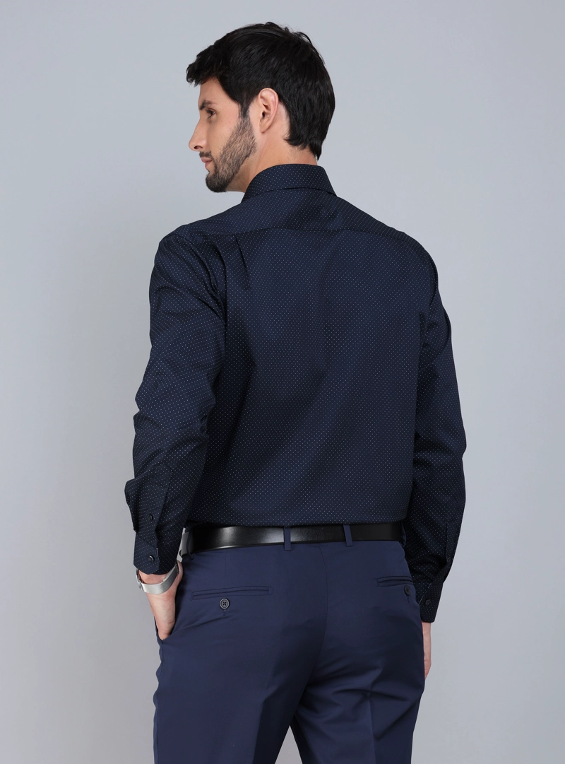 CAMISA FORMAL SPANDEX TAILORED FIT AZUL MARINO ARROW - 3