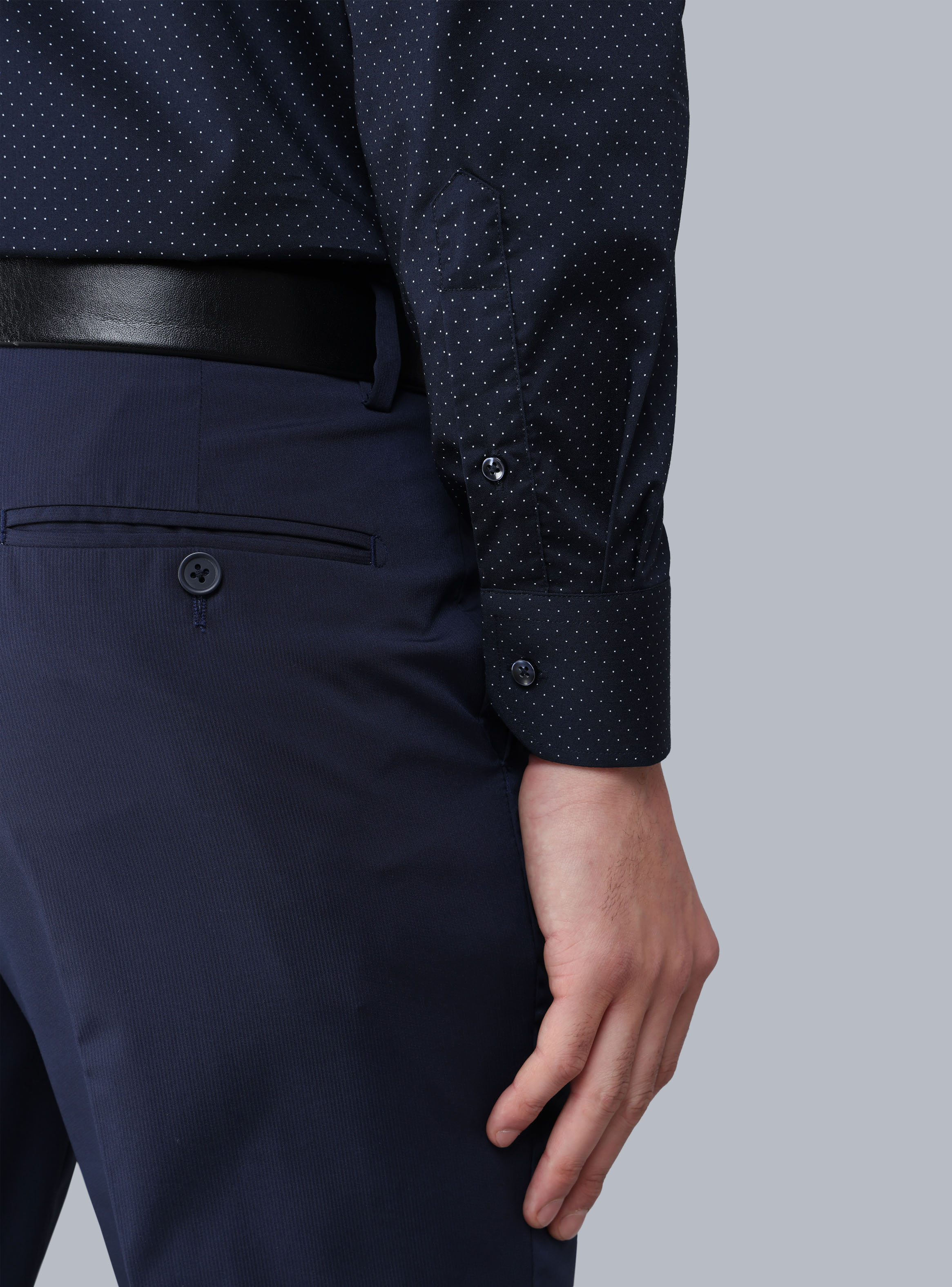 CAMISA FORMAL SPANDEX TAILORED FIT AZUL MARINO ARROW - 5